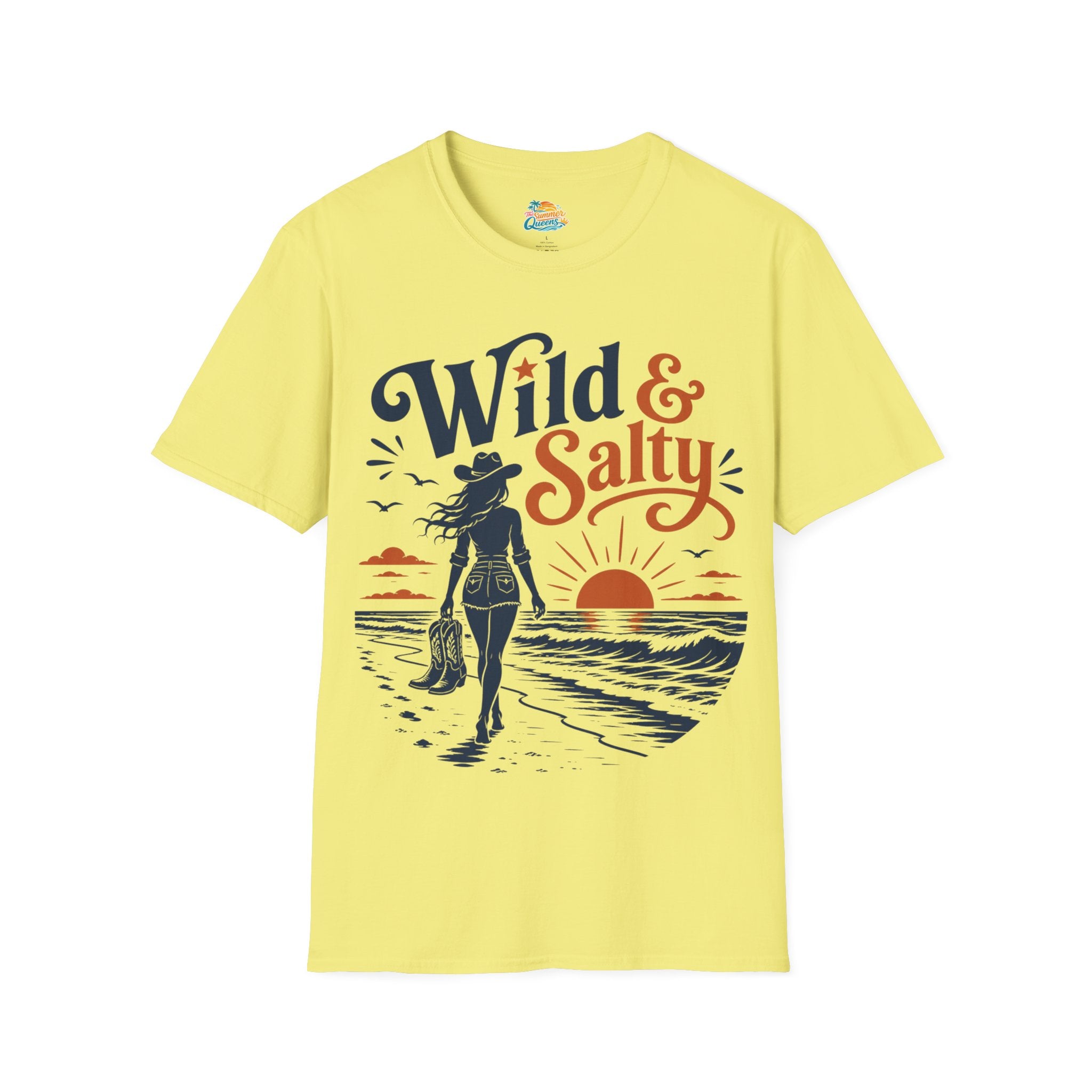 Wild & Salty Beach T-Shirt — Sunset Coastal Graphic Tee