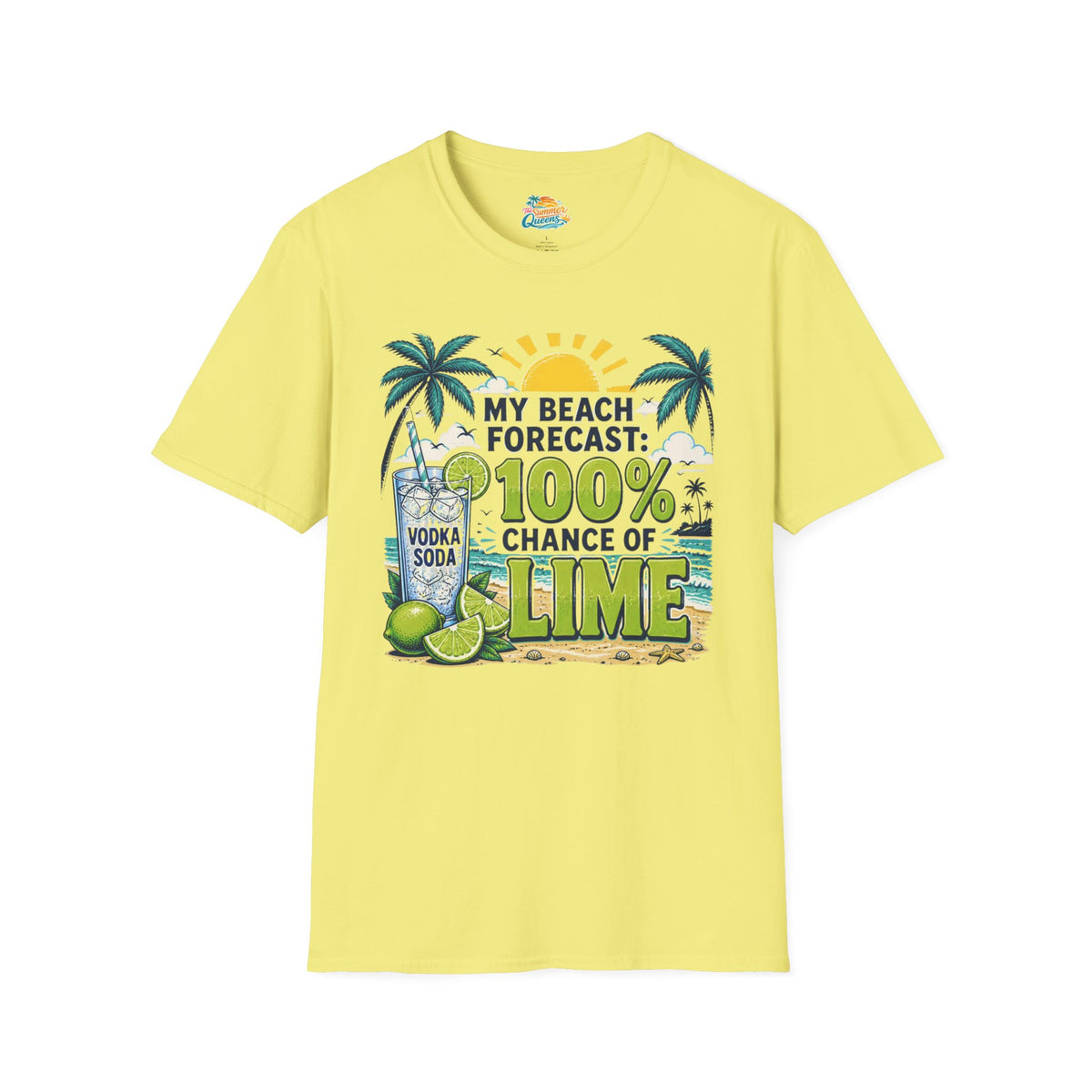 My Beach Forecast: 100% Chance of Lime T-Shirt