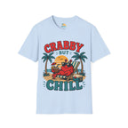 Crabby But Chill T-Shirt — Retro Beach Crab Graphic Tee