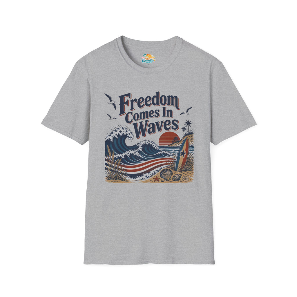 Freedom Comes In Waves T-Shirt