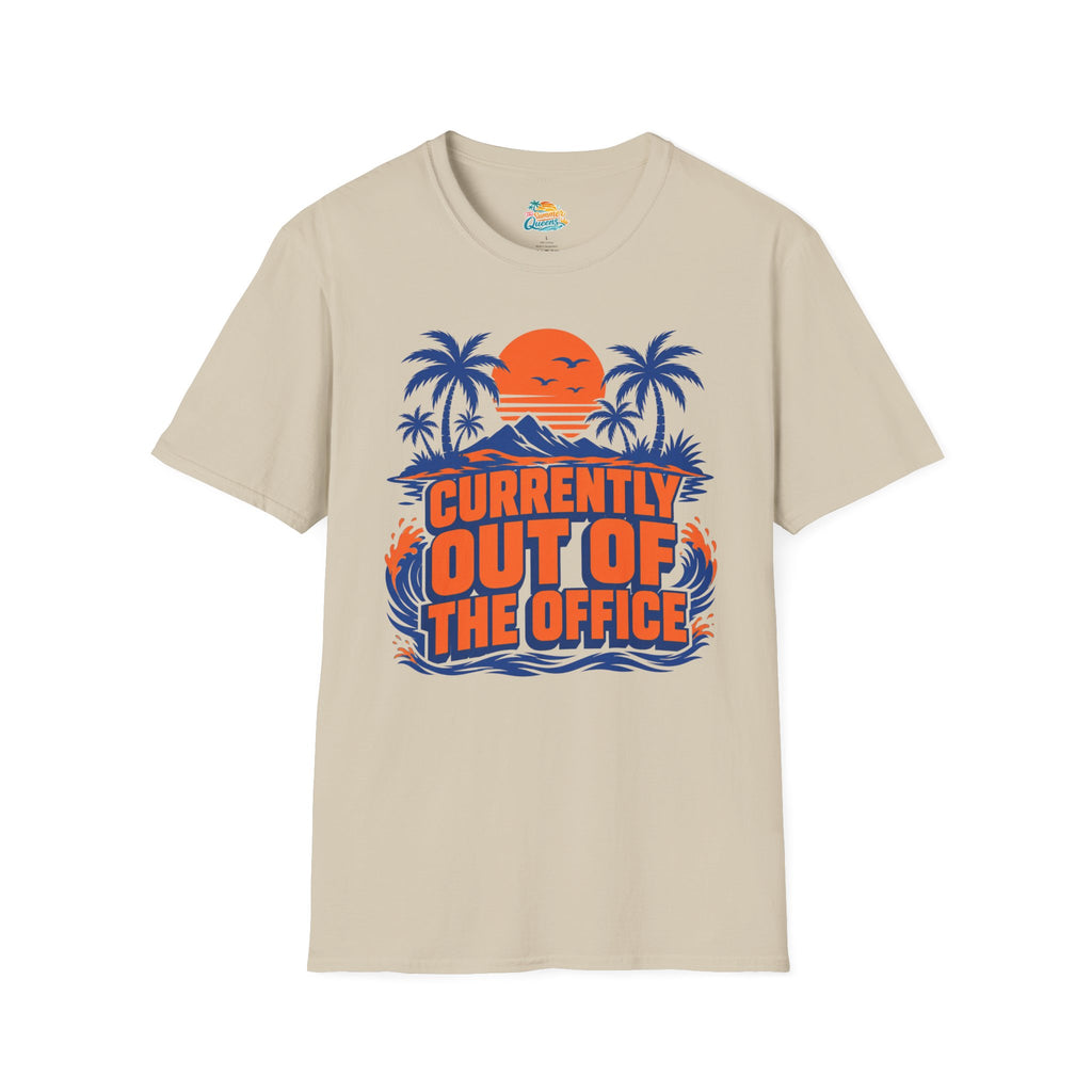 Currently Out of the Office Beach T-Shirt -  Tropical Vacation Graphic Tee