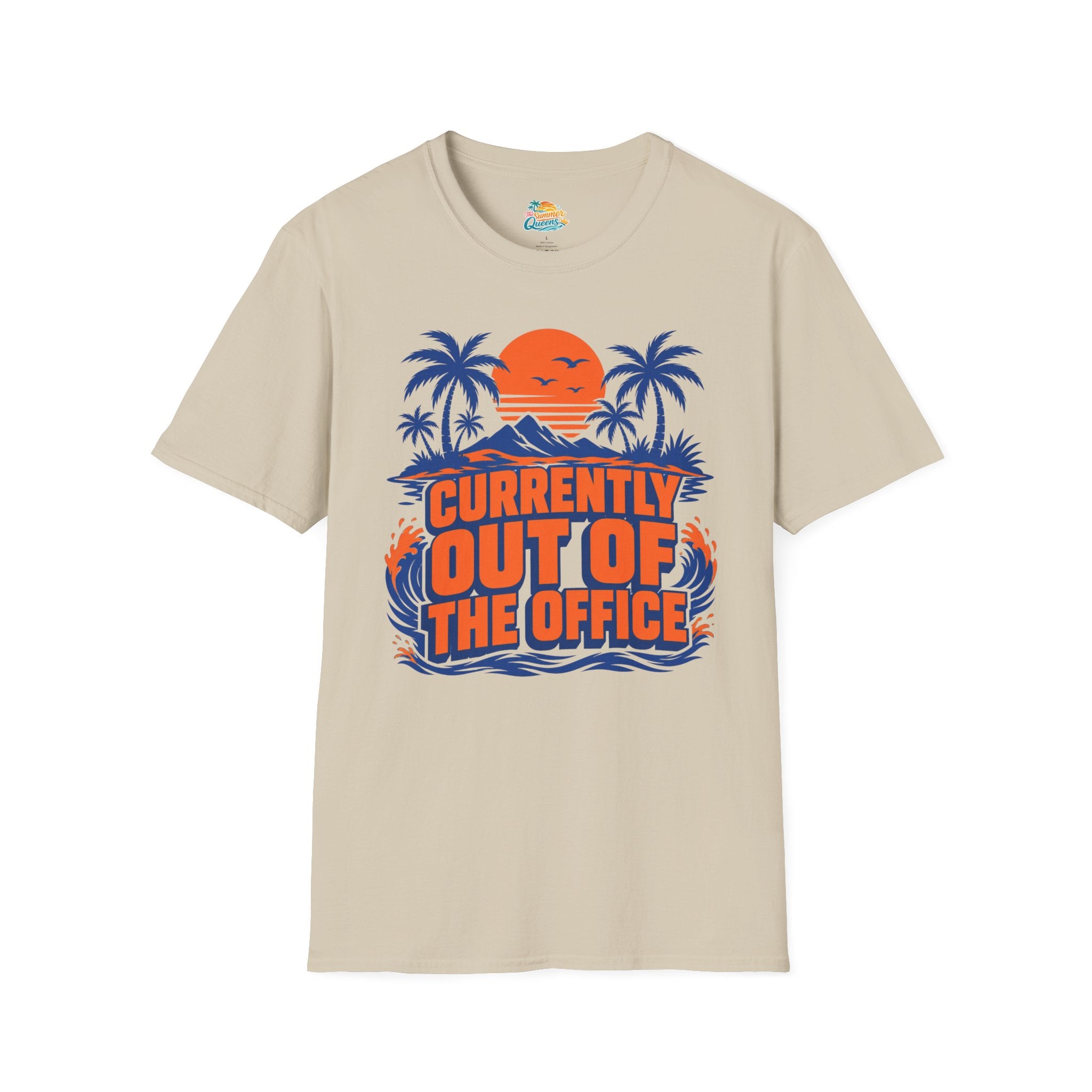 Currently Out of the Office Beach T-Shirt -  Tropical Vacation Graphic Tee