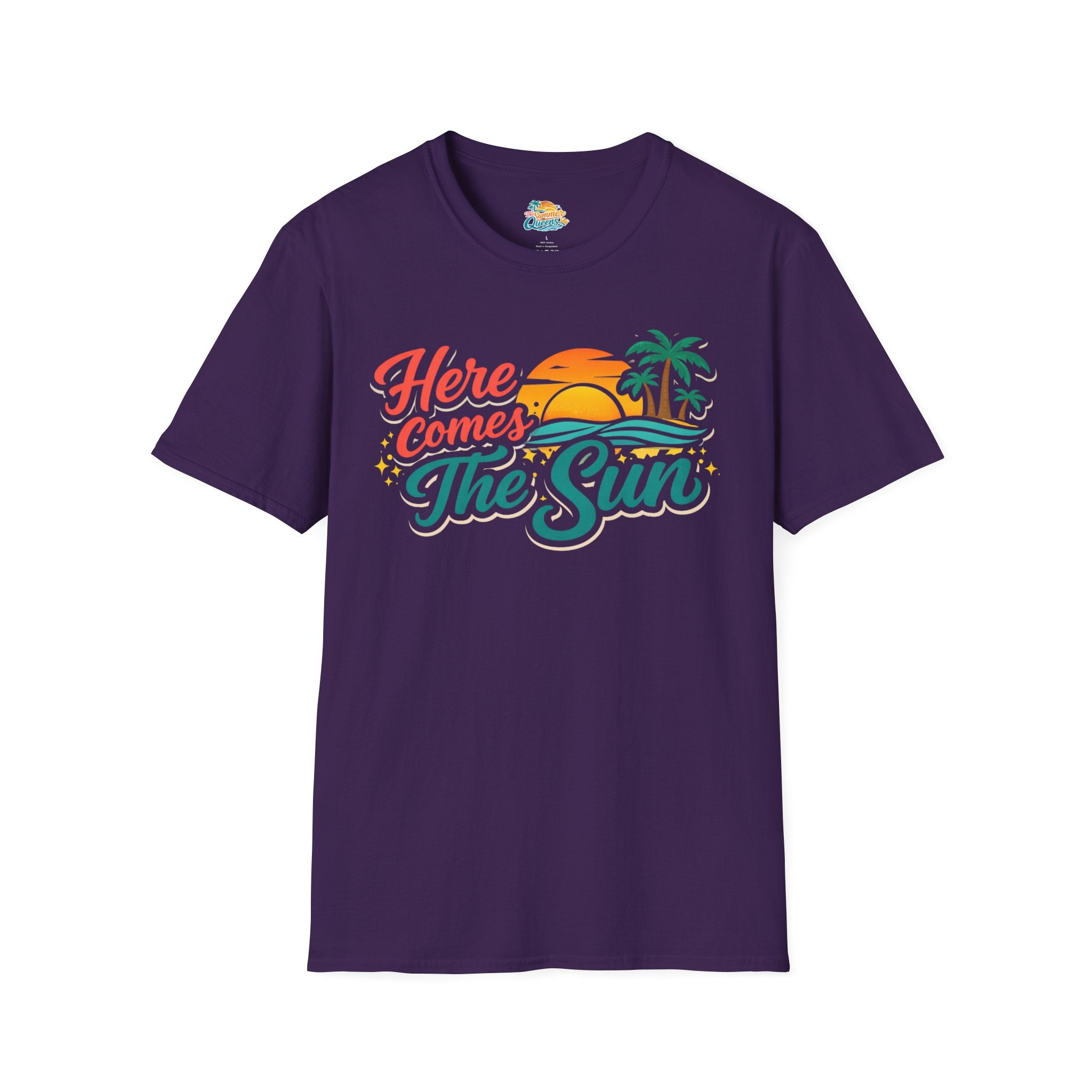 Here Comes The Sun T-Shirt — Retro Beach Sunset Tee