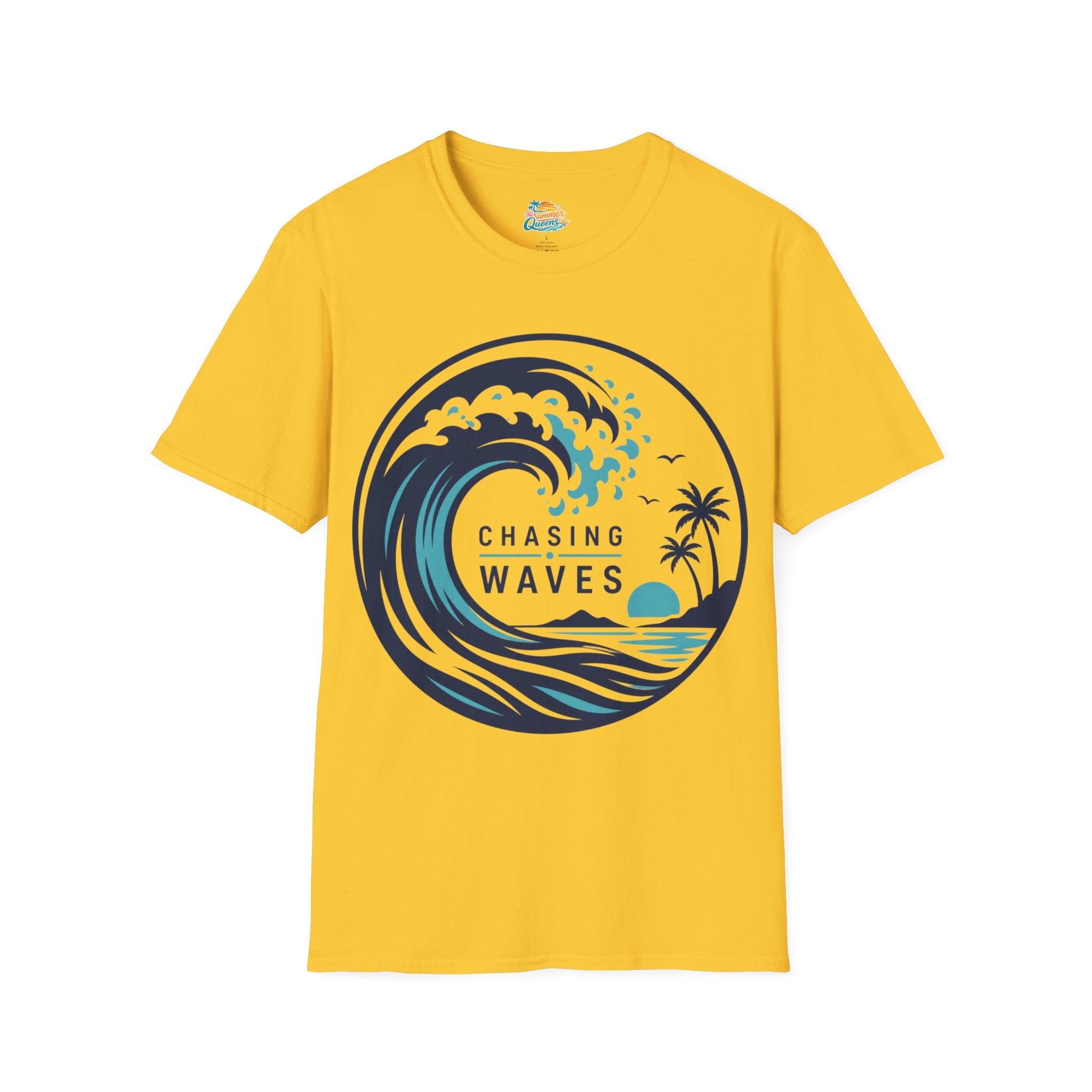 Chasing Waves Graphic T-Shirt — Surf Beach Wave Tee