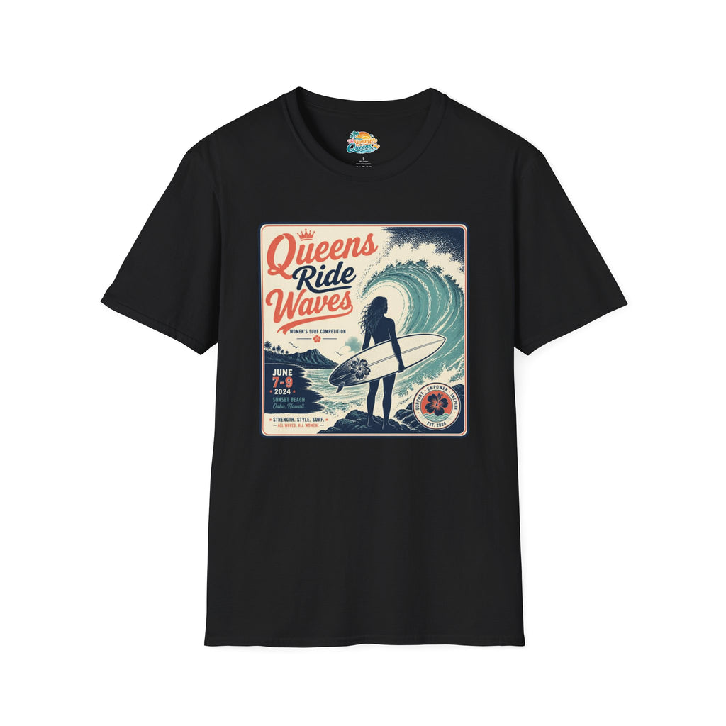 Queens Ride Waves Surf T-Shirt