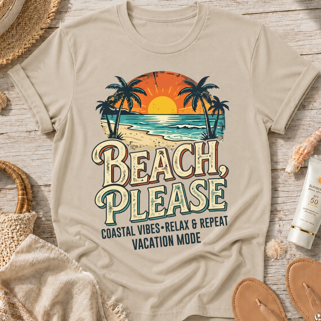Beach Please Coastal T-Shirt