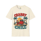 Crabby But Chill T-Shirt — Retro Beach Crab Graphic Tee