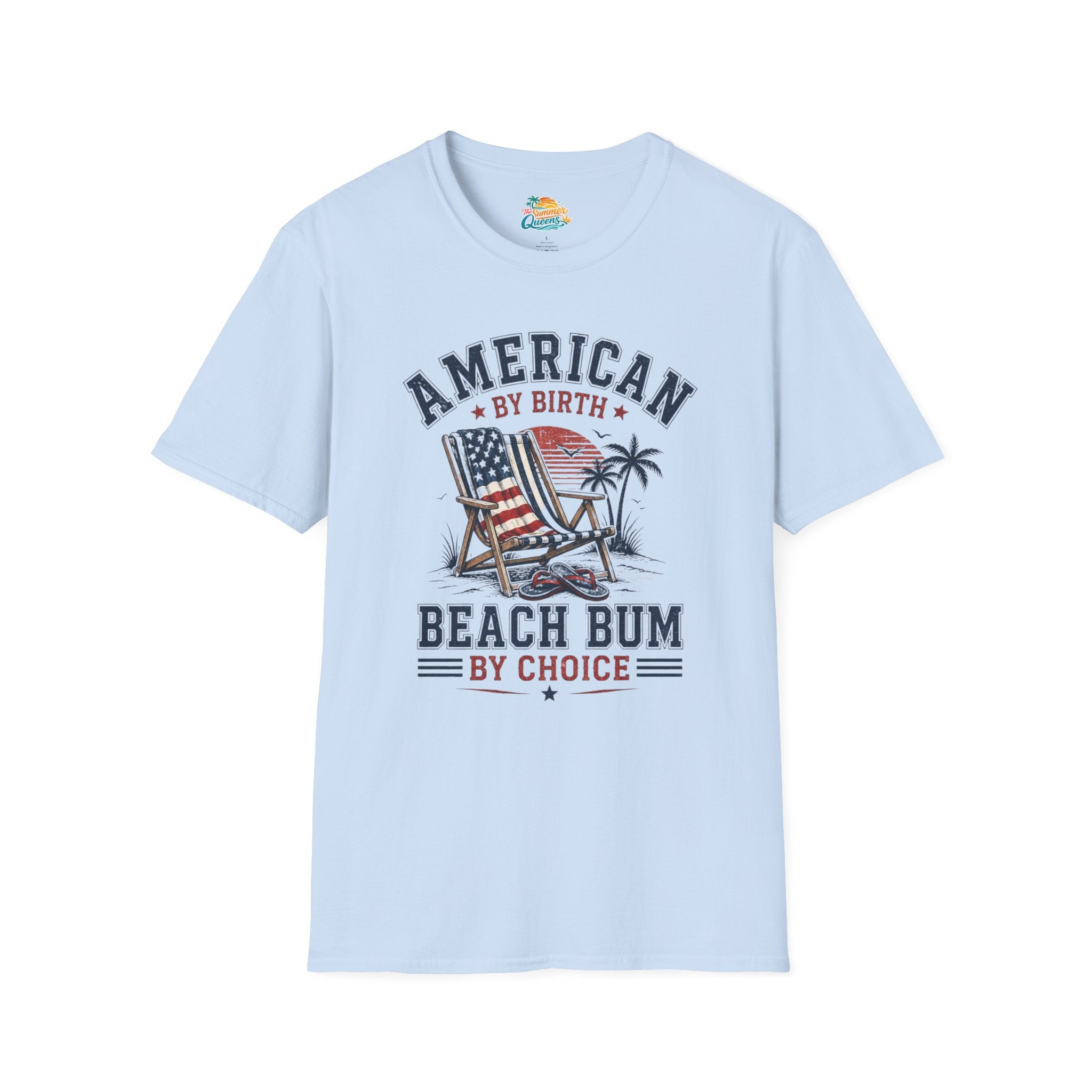 American by Birth, Beach Bum by Choice T‑Shirt