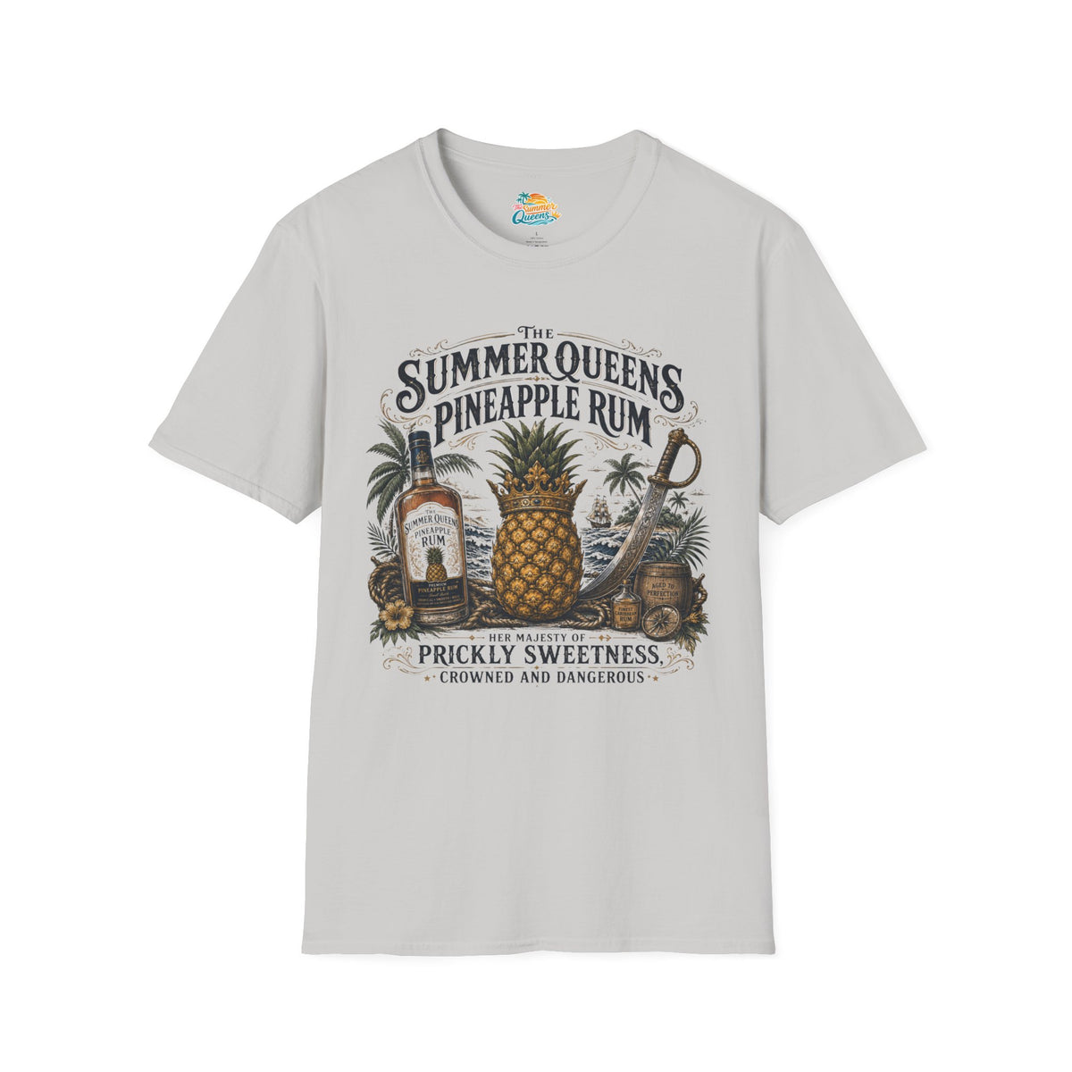 The Summer Queens Pineapple Rum Bottle T-Shirt