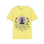 Breathe In The Tide Yoga T-Shirt — Meditative Beach Relaxation Tee