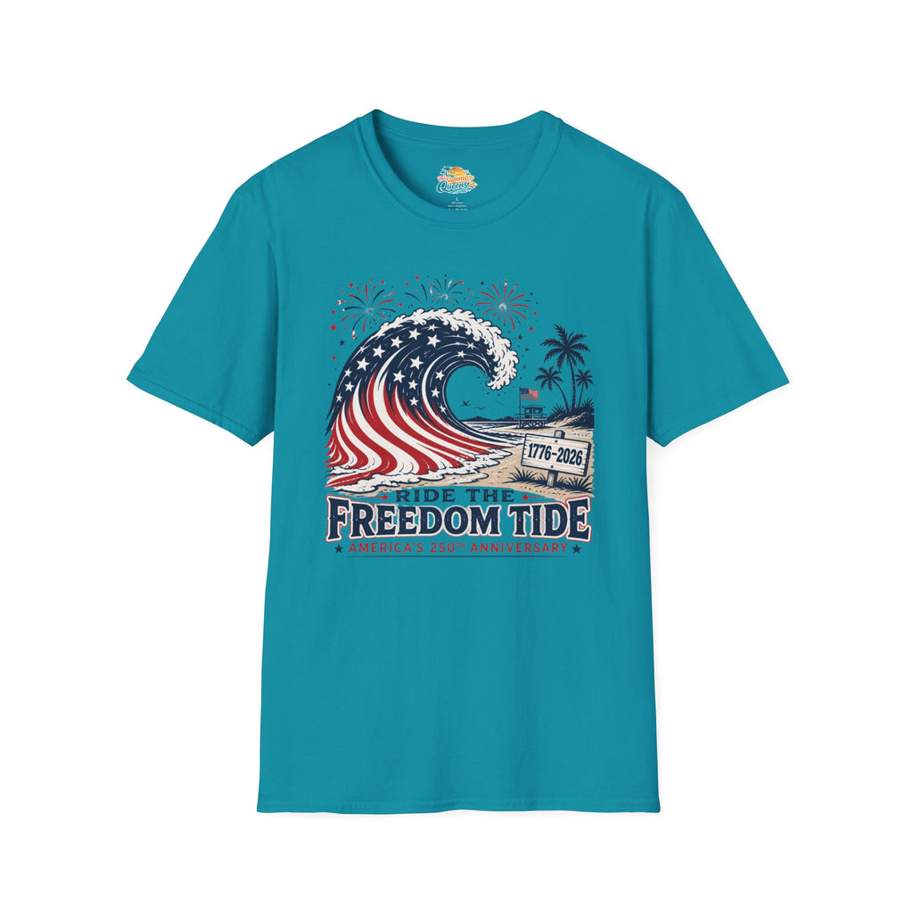 Ride the Freedom Tide Beach T-Shirt