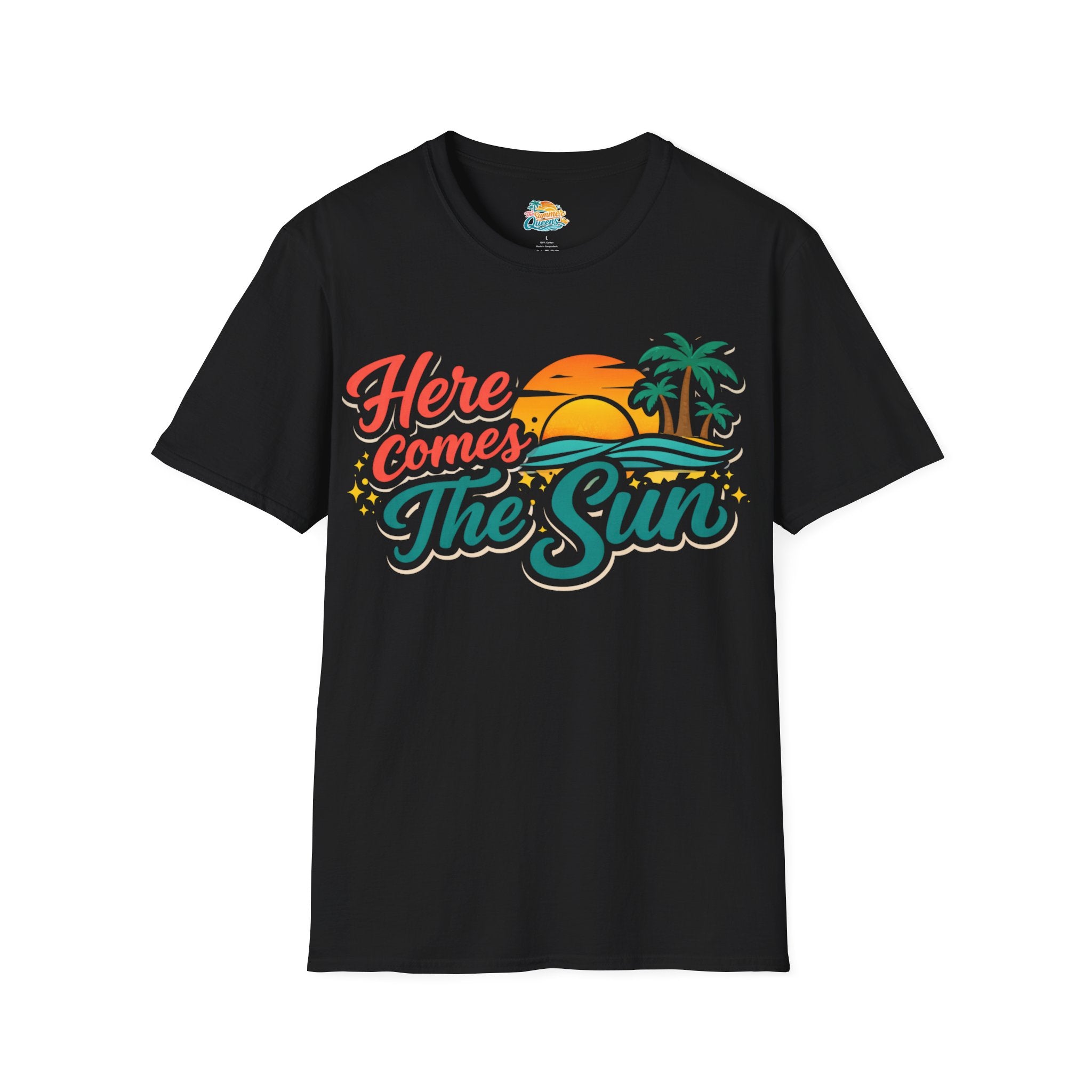 Here Comes The Sun T-Shirt — Retro Beach Sunset Tee