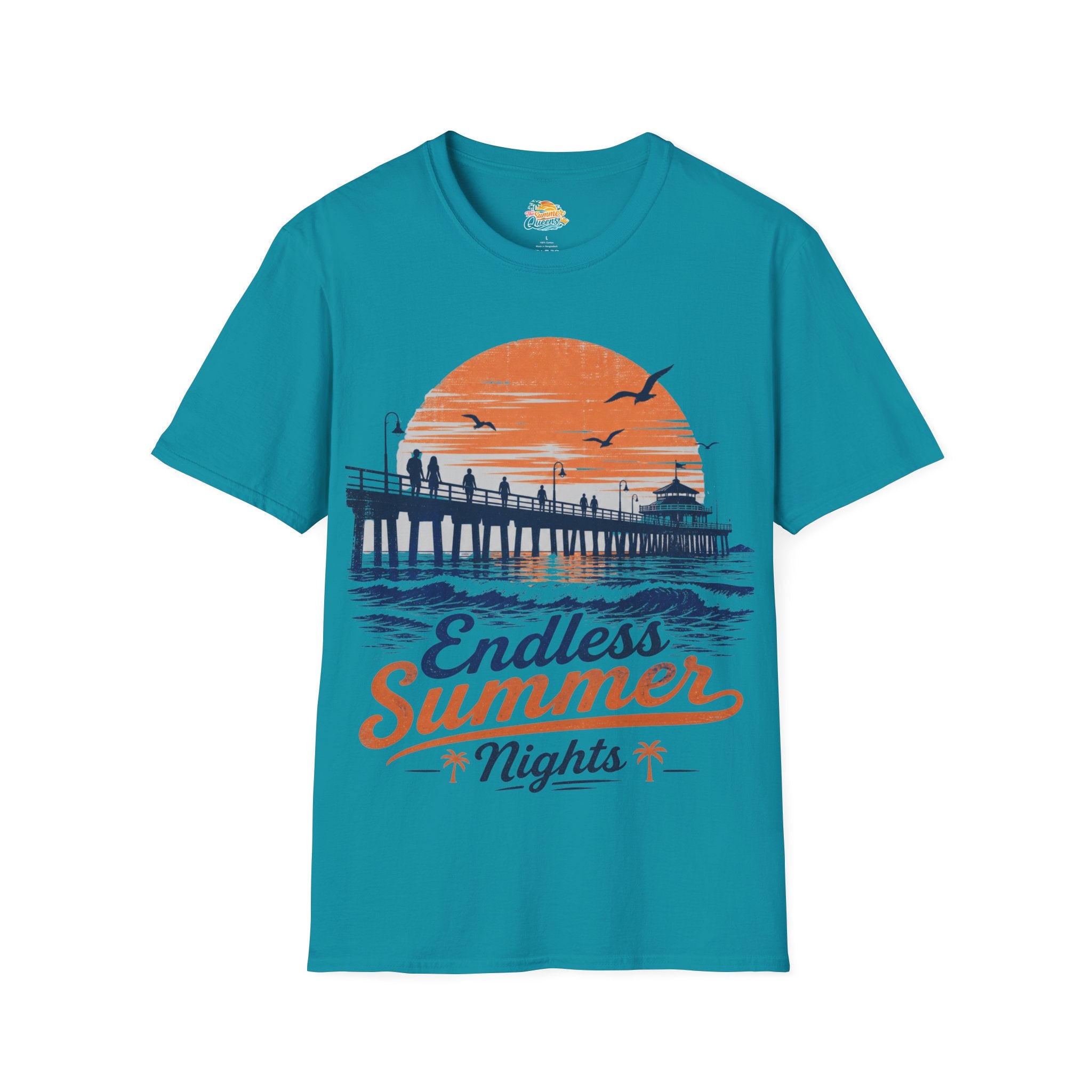 Endless Summer Nights T-Shirt — Vintage Pier Sunset Beach Tee