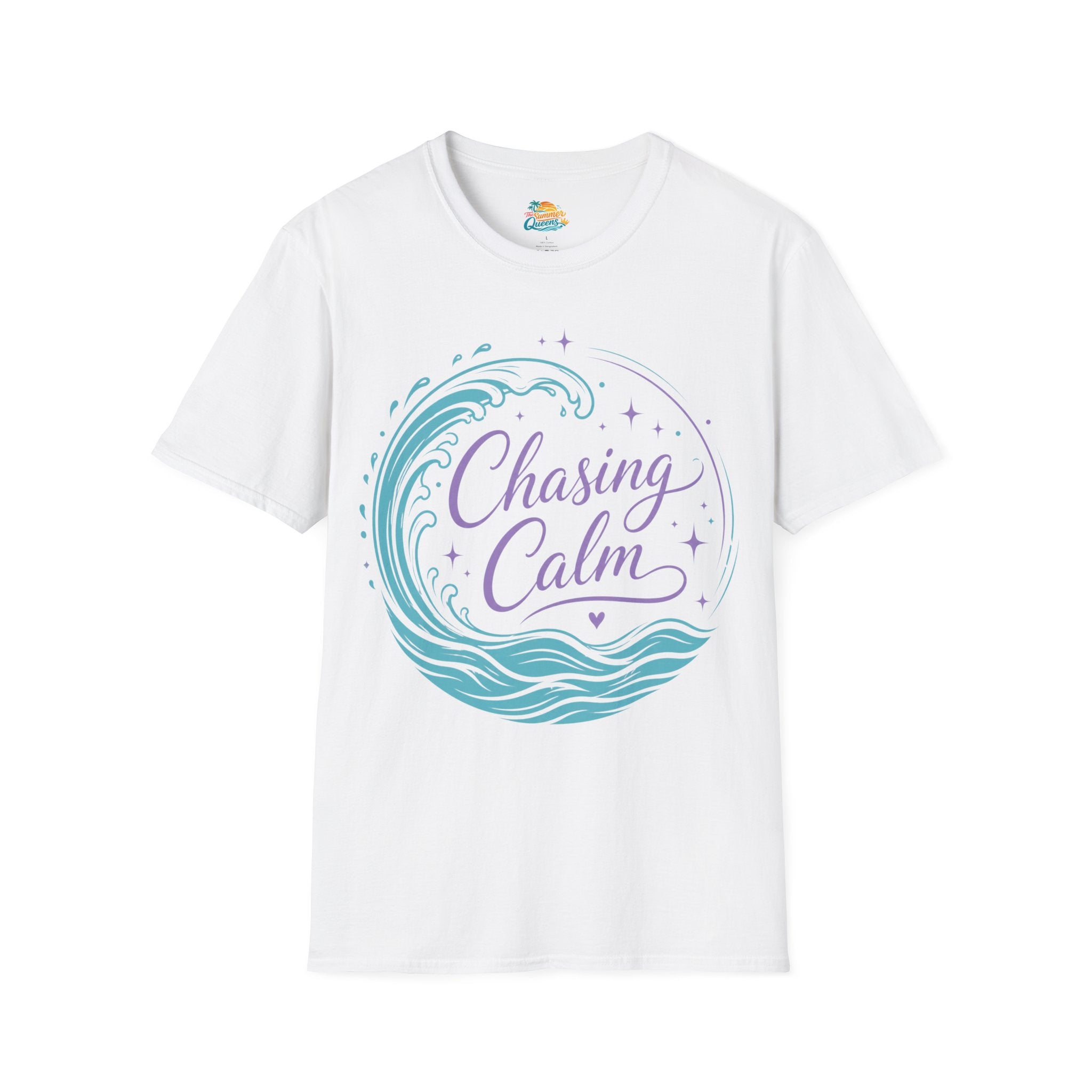 Chasing Calm T-Shirt — Nautical Wave Relaxation Tee