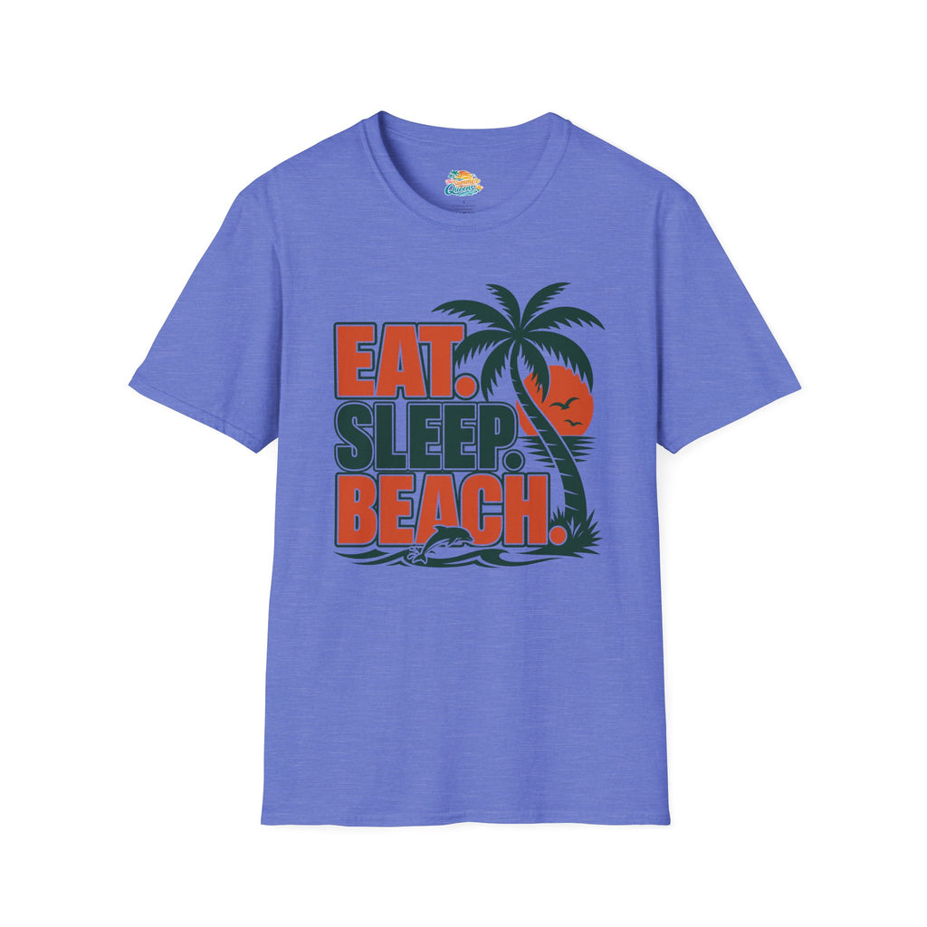 Eat. Sleep. Beach. T-Shirt — Retro Palm Tree Surf Graphic Tee