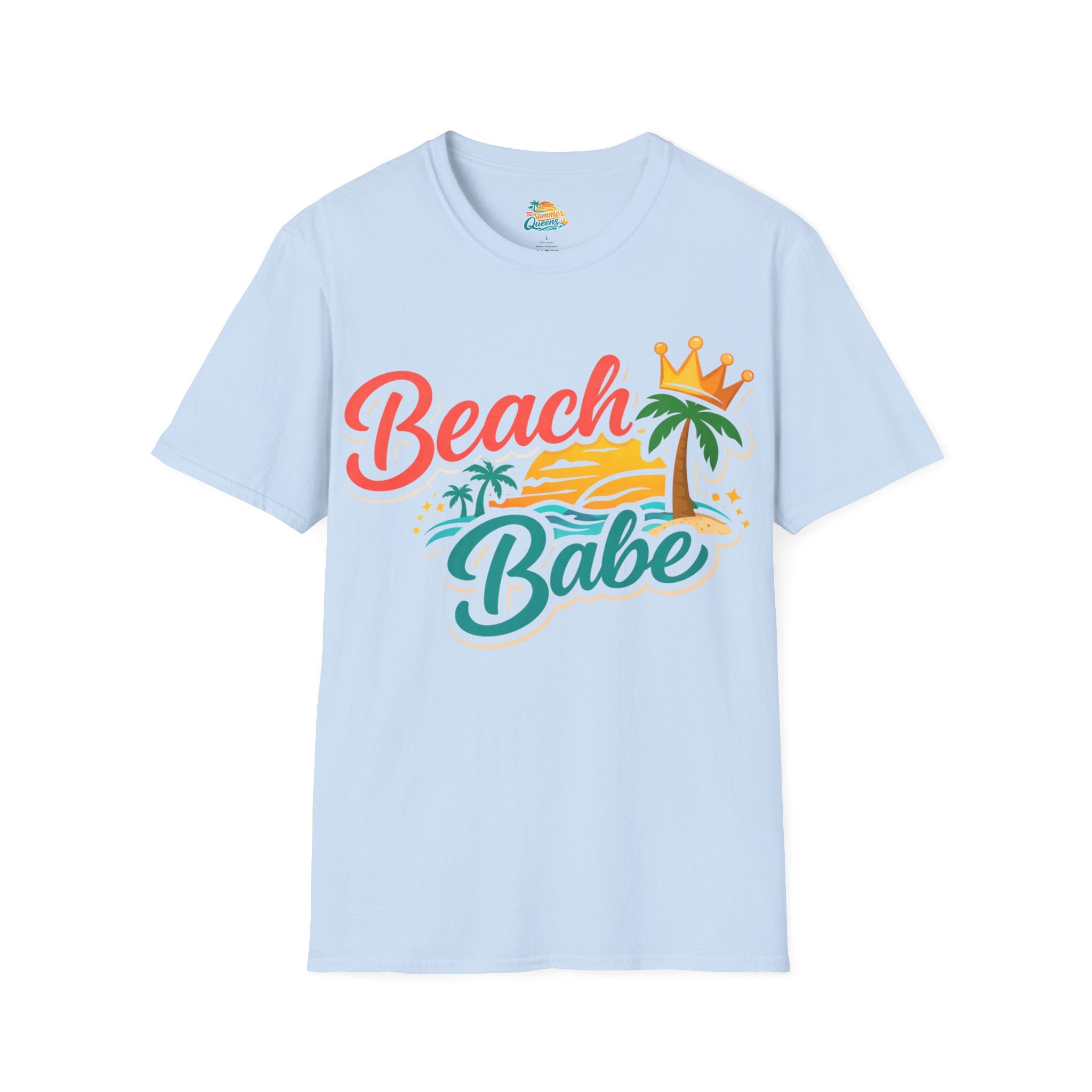 Beach Babe T-Shirt — Tropical Palm Sunset Graphic Tee
