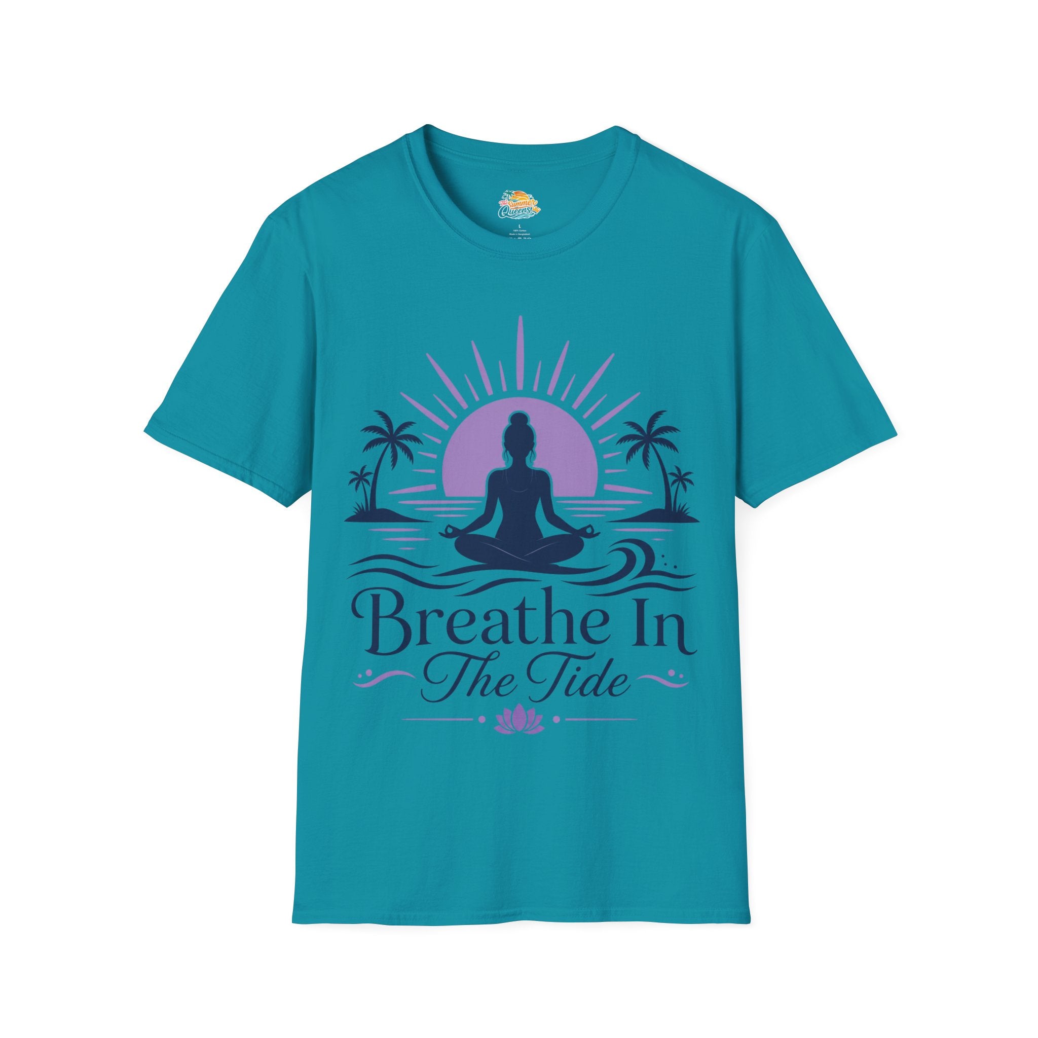 Breathe In The Tide Yoga T-Shirt — Meditative Beach Relaxation Tee