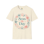 Seas The Day T-Shirt — Nautical Shell & Starfish Beach Tee