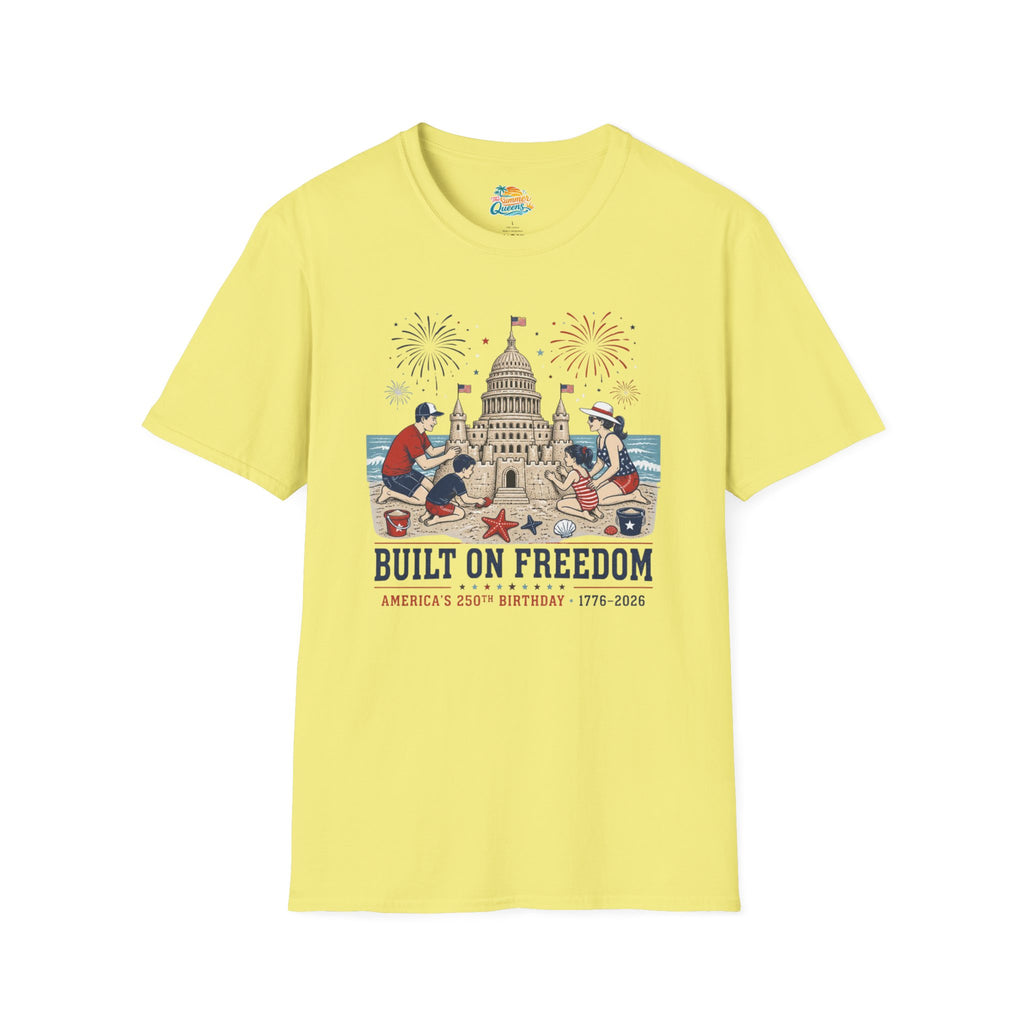 Built on Freedom Sandcastle T-Shirt