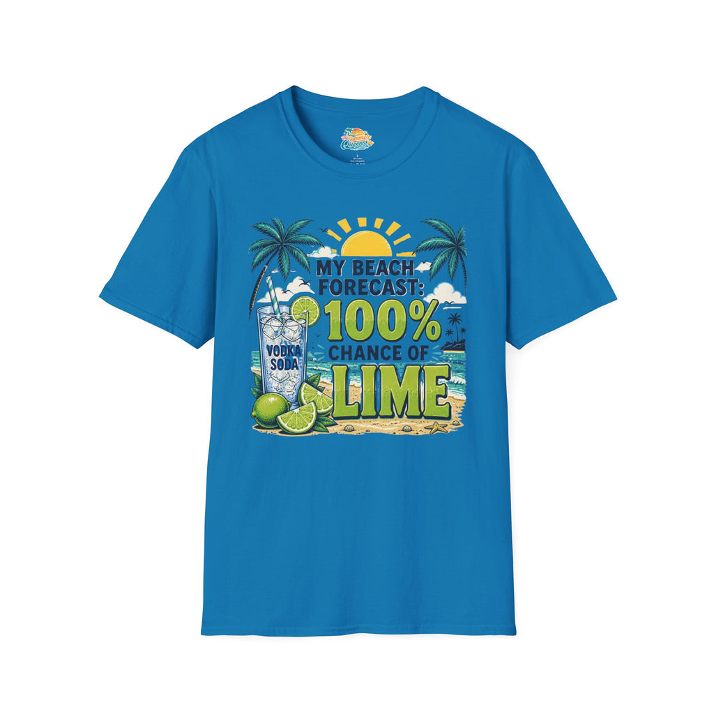 My Beach Forecast: 100% Chance of Lime T-Shirt