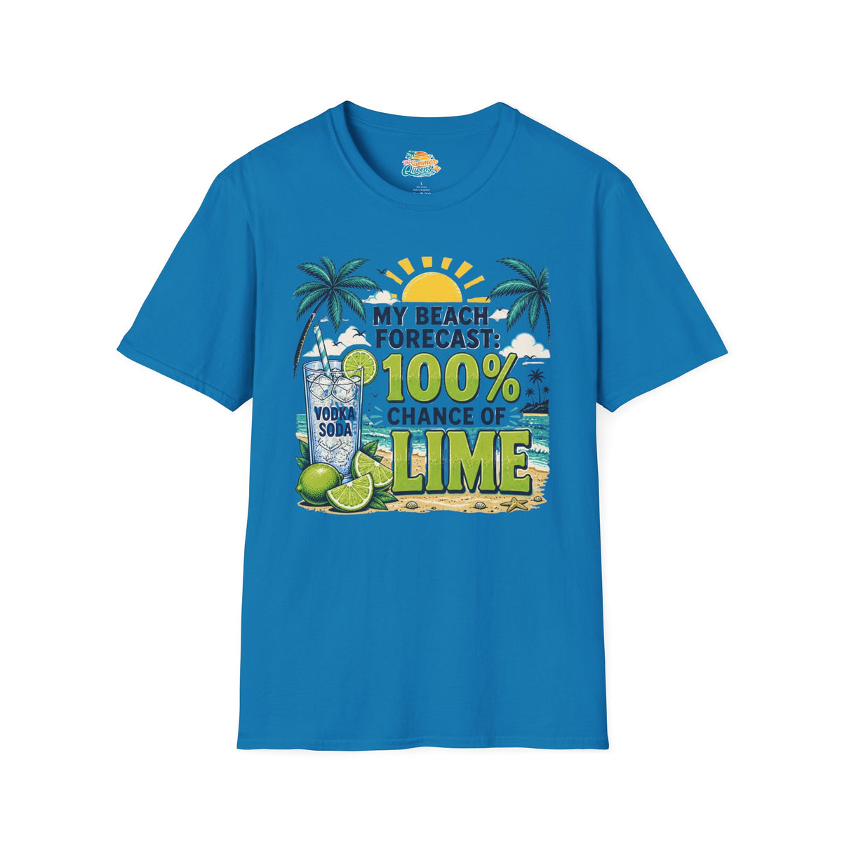 My Beach Forecast: 100% Chance of Lime T-Shirt