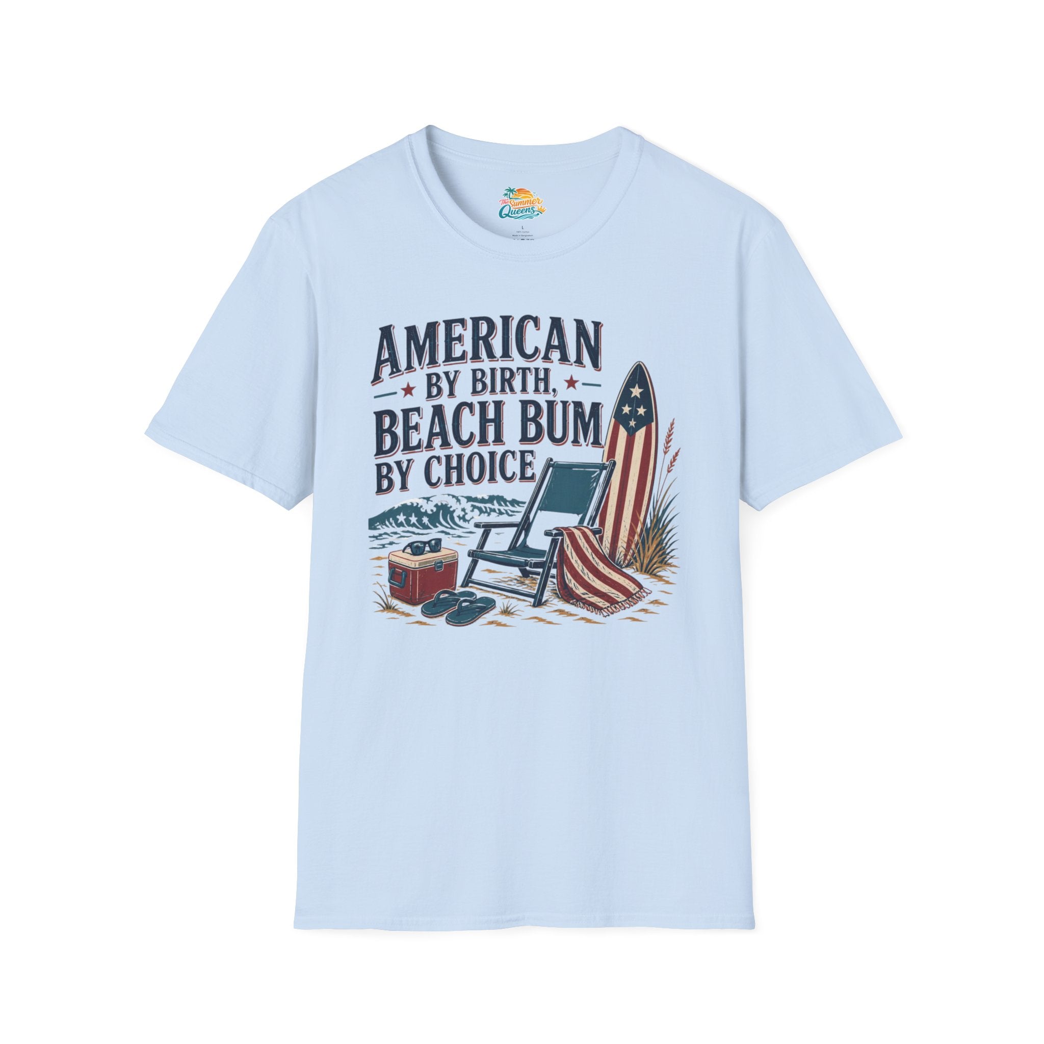American by Birth, Beach Bum by Choice T-Shirt
