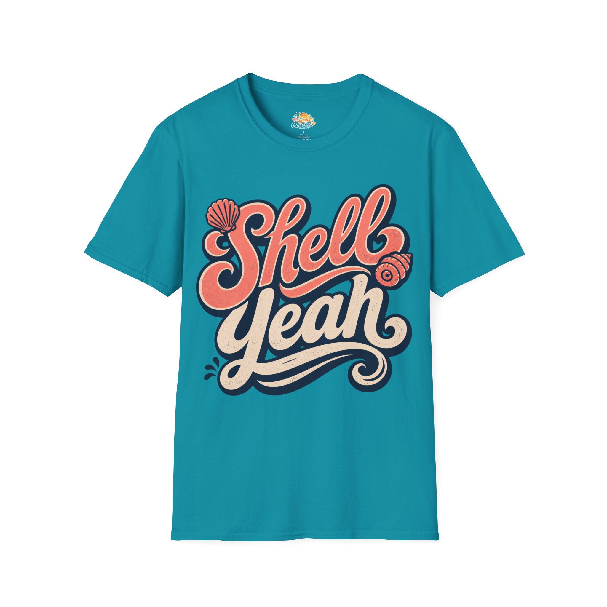 Shell Yeah T-Shirt — Retro Beachy Seashell Graphic Tee