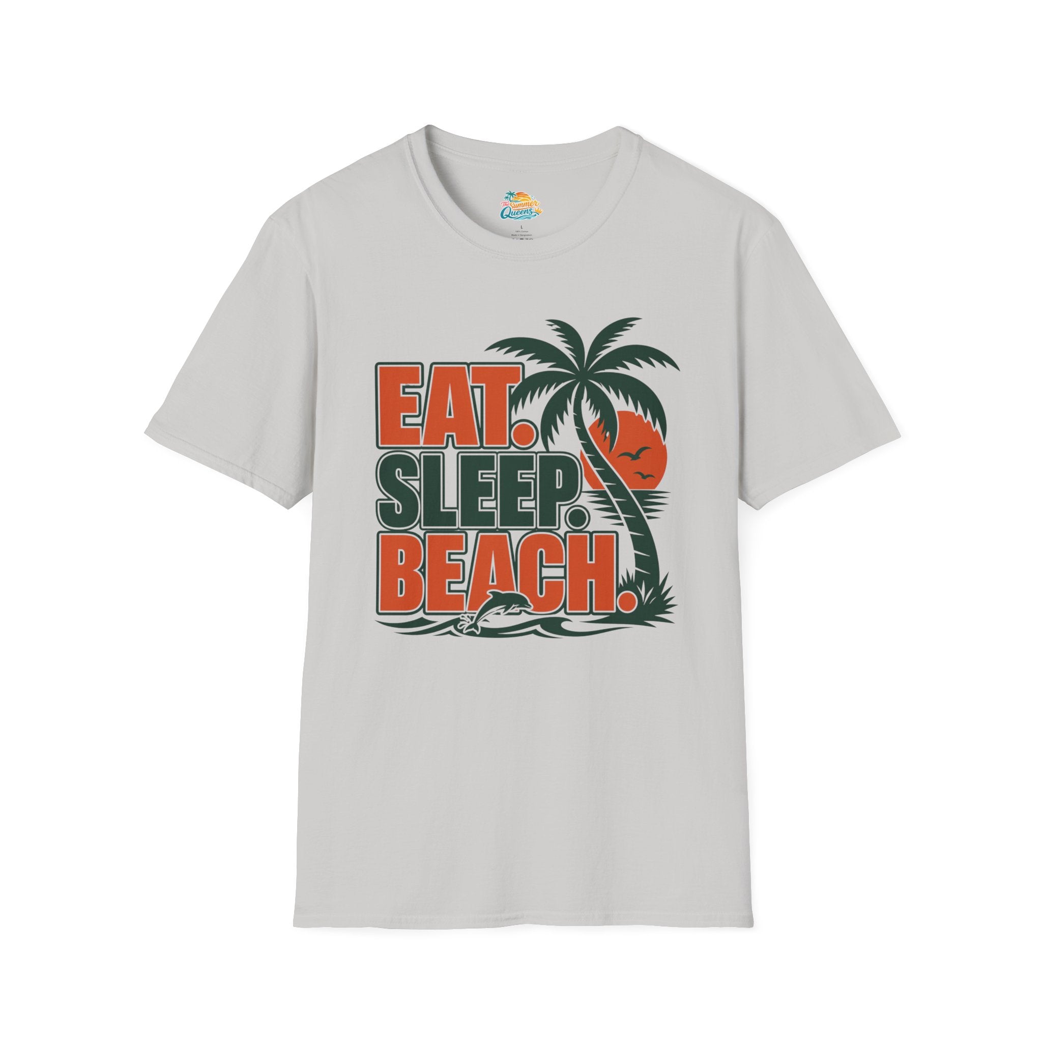 Eat. Sleep. Beach. T-Shirt — Retro Palm Tree Surf Graphic Tee