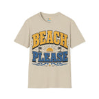Beach Please T-Shirt – Retro Sunset Palm Graphic