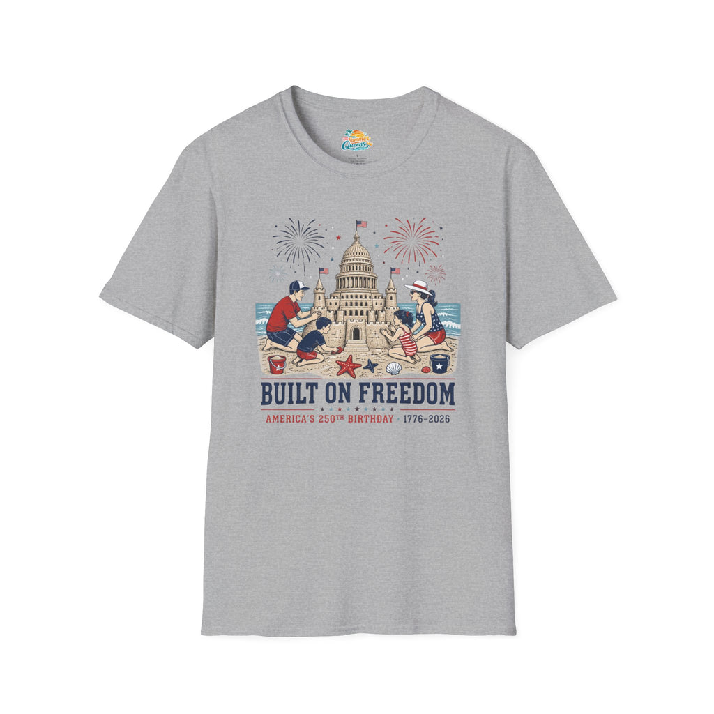 Built on Freedom Sandcastle T-Shirt
