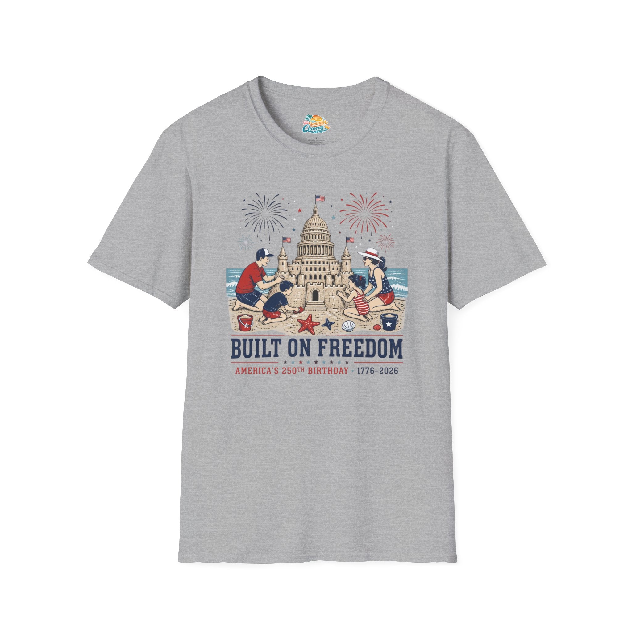 Built on Freedom Sandcastle T-Shirt
