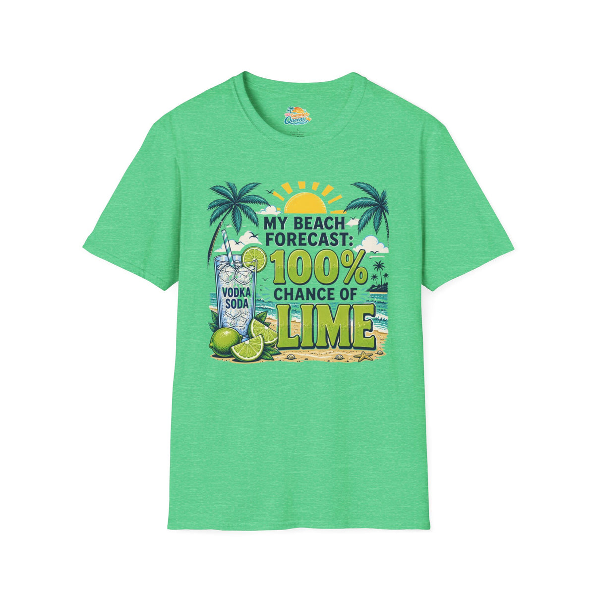 My Beach Forecast: 100% Chance of Lime T-Shirt