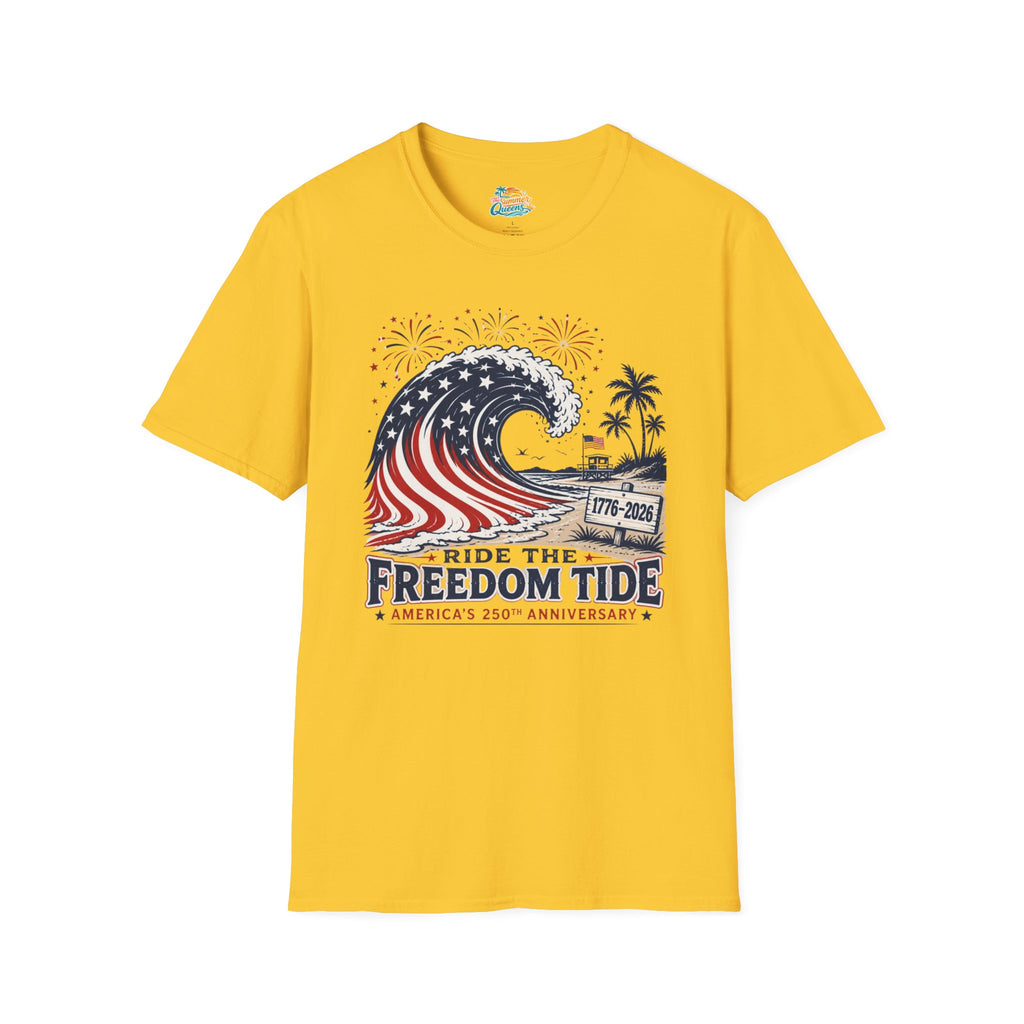 Ride the Freedom Tide Beach T-Shirt