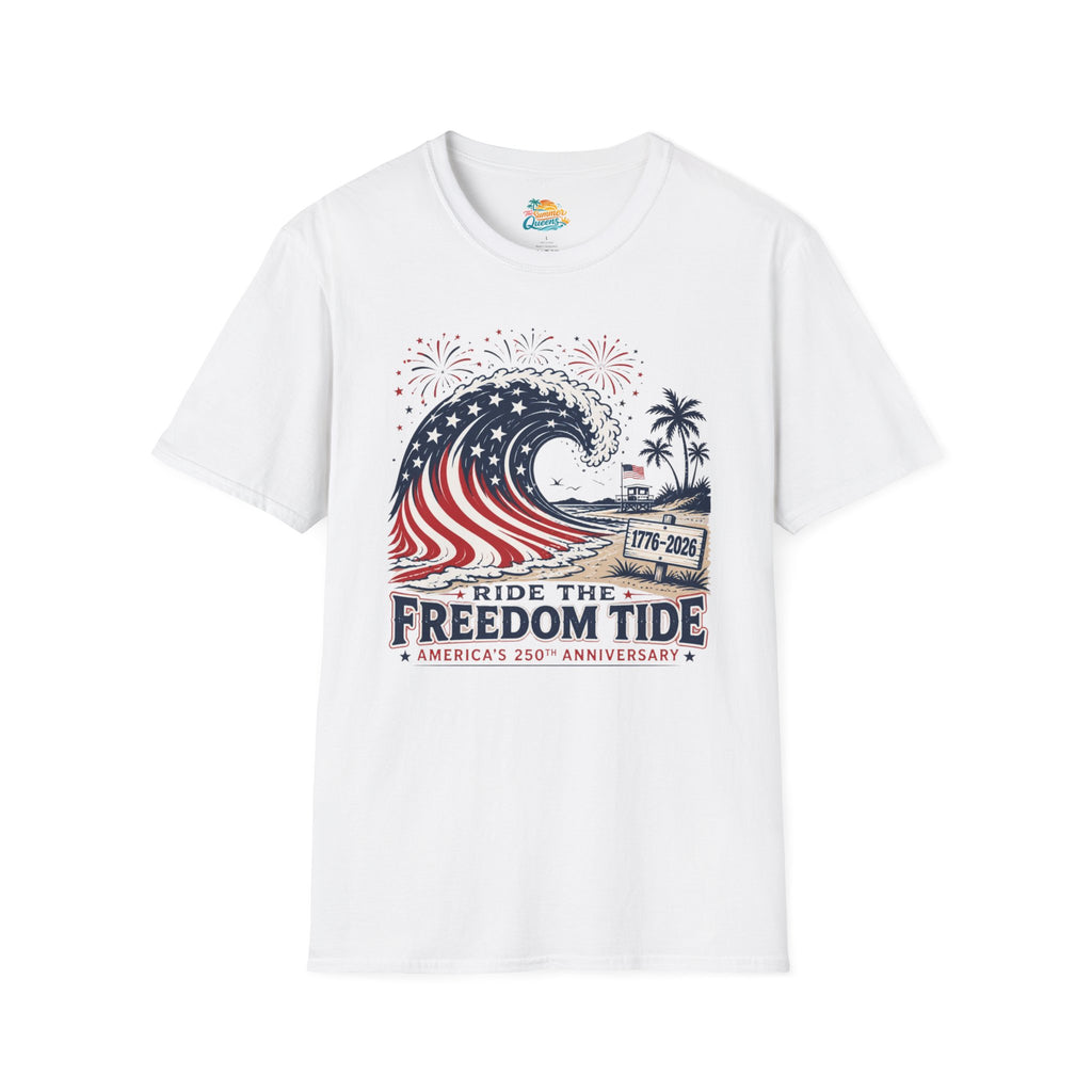 Ride the Freedom Tide Beach T-Shirt