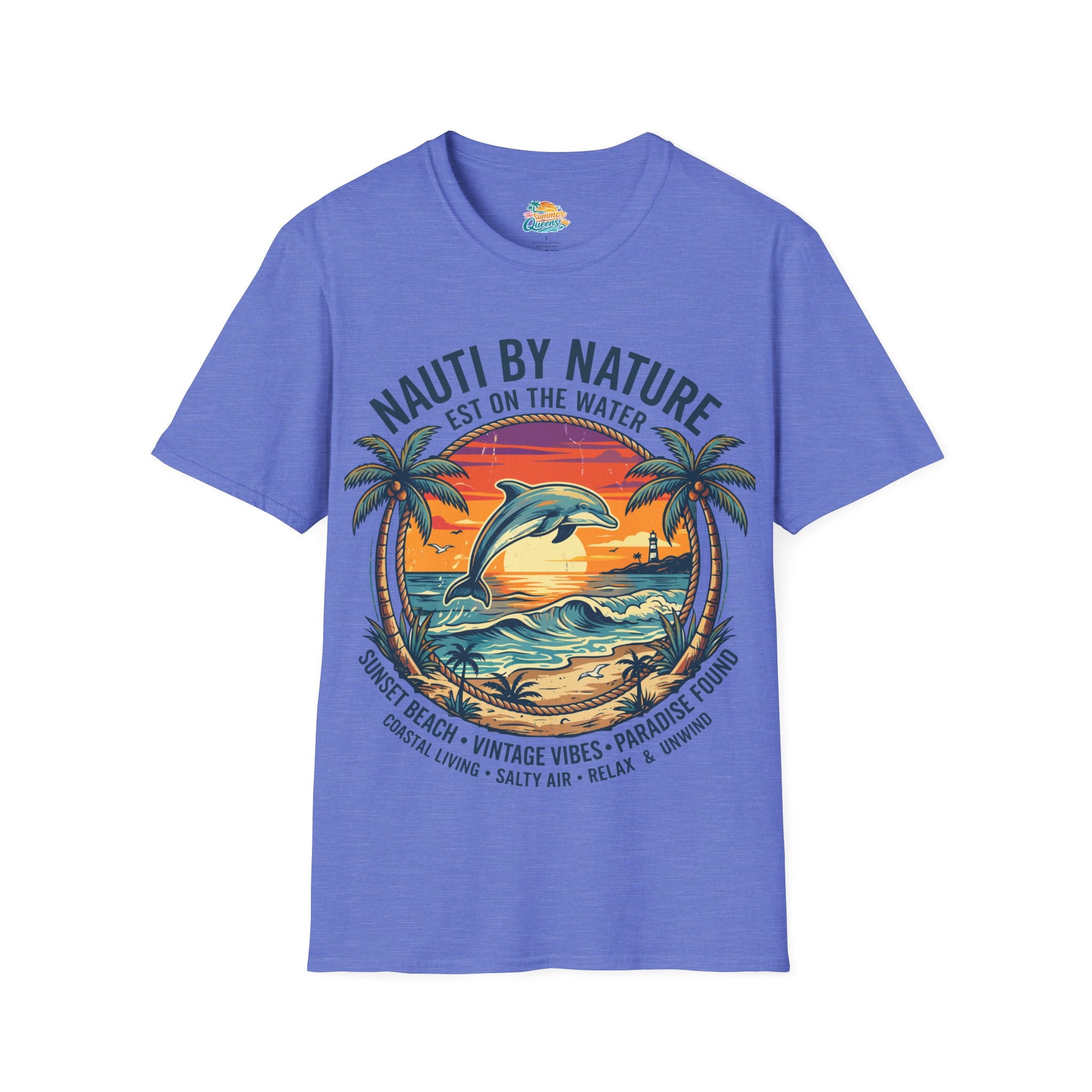 Nauti By Nature EST On The Water - Dolphin Sunset T-Shirt