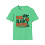 Eat. Sleep. Beach. T-Shirt — Retro Palm Tree Surf Graphic Tee