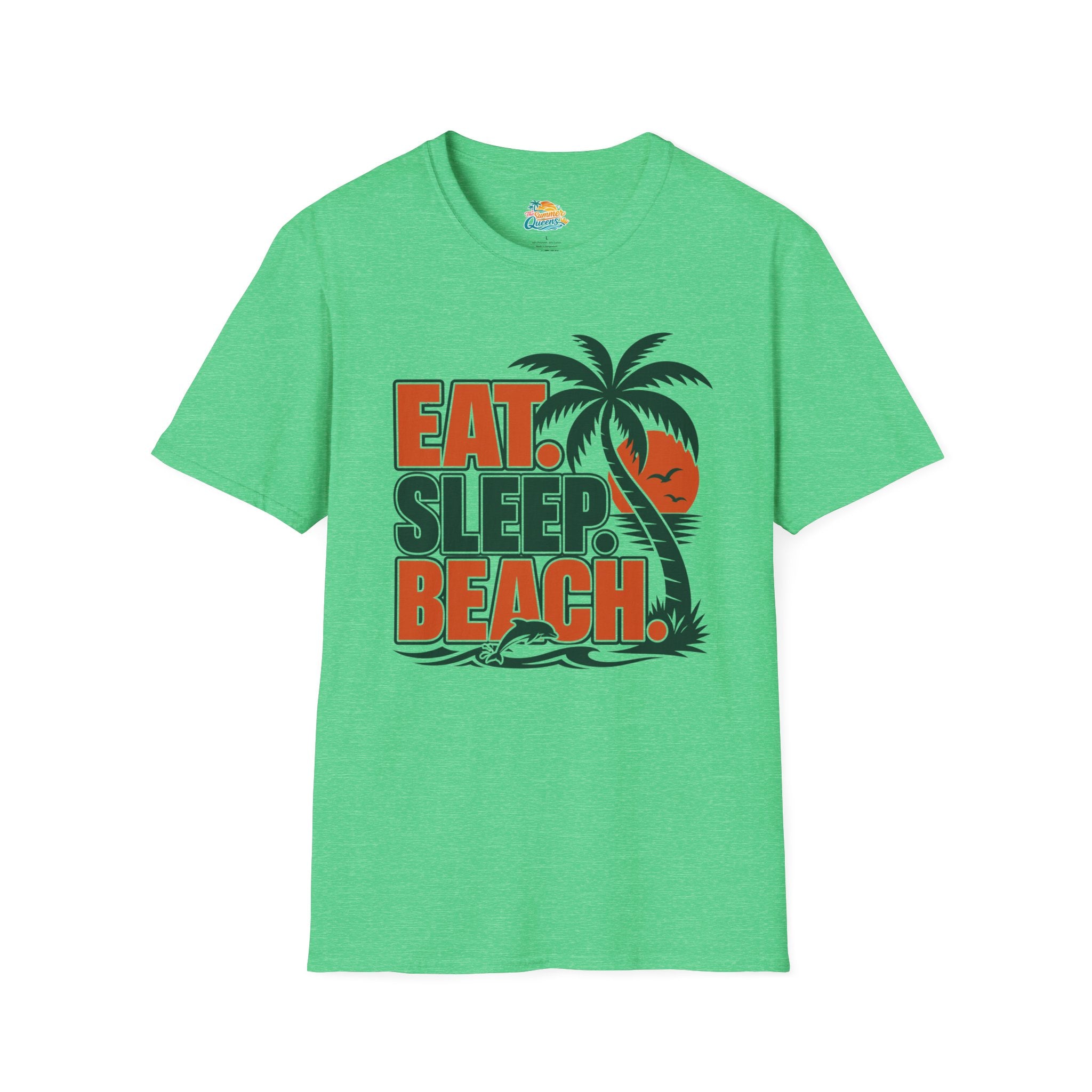 Eat. Sleep. Beach. T-Shirt — Retro Palm Tree Surf Graphic Tee
