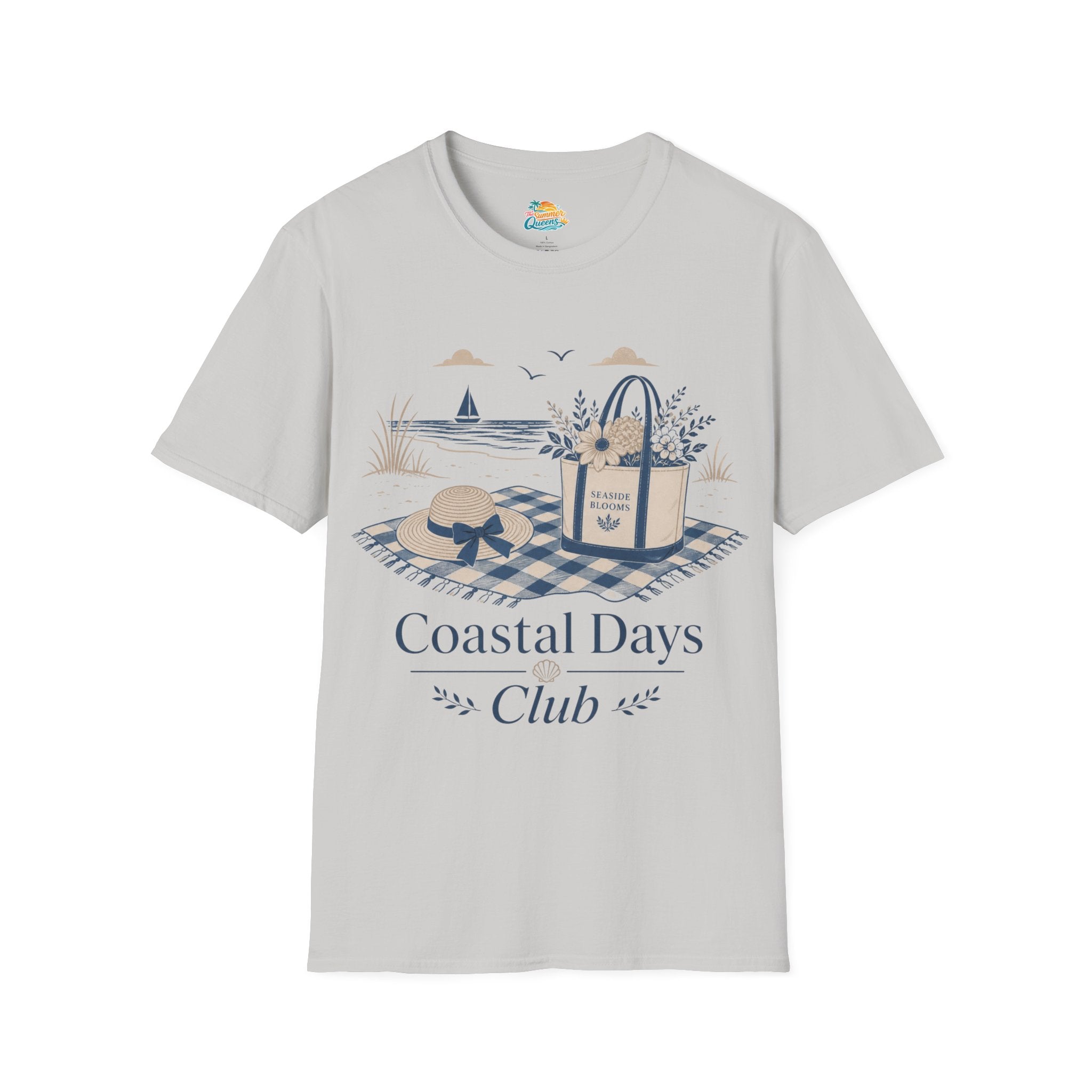 Coastal Days Club T-Shirt – Beach Picnic Tote & Hat Graphic