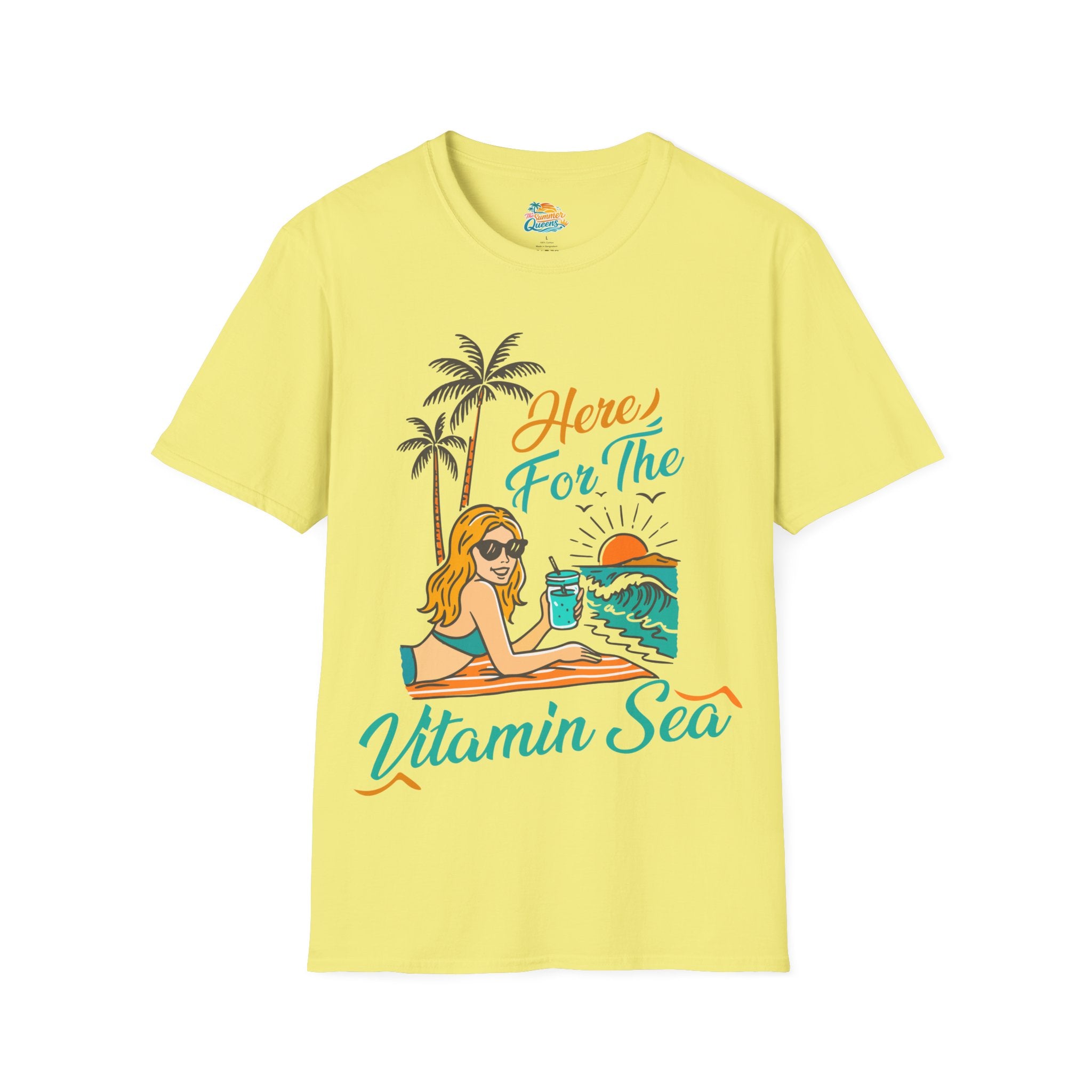 Here For The Vitamin Sea Graphic T-Shirt — Beach Tee