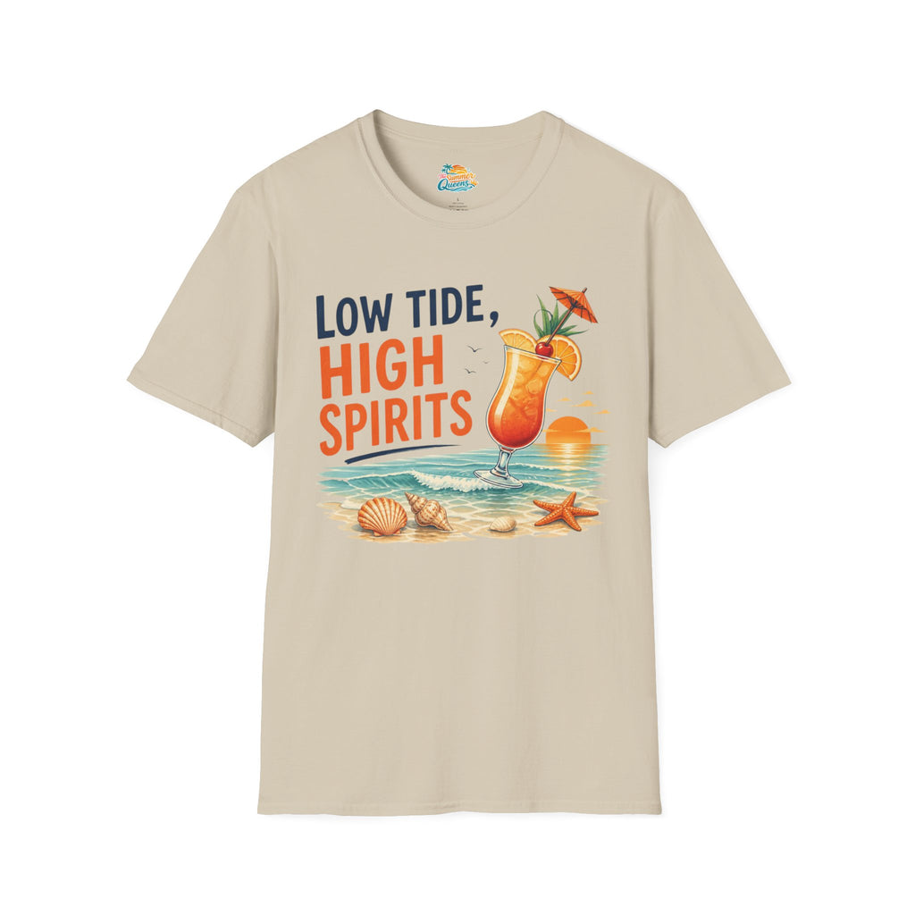 Low Tide, High Spirits Cocktail T-Shirt