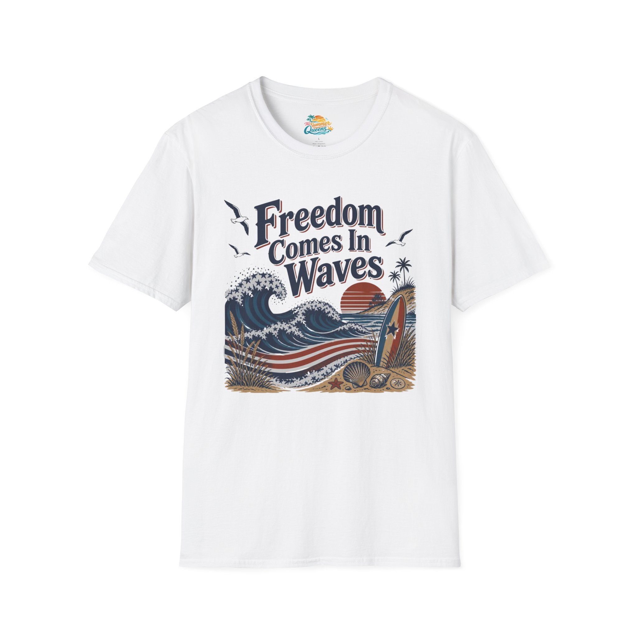 Freedom Comes In Waves T-Shirt
