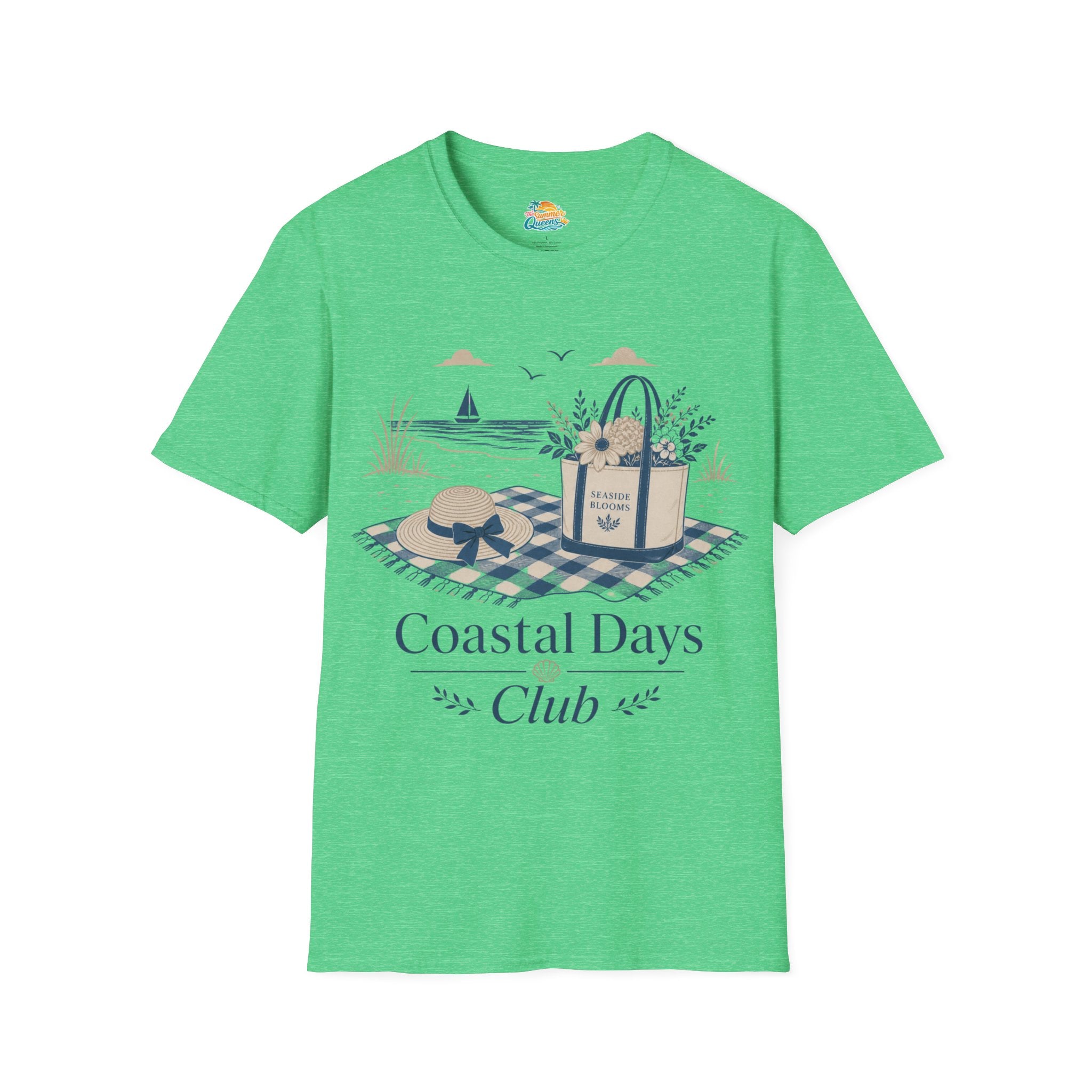 Coastal Days Club T-Shirt – Beach Picnic Tote & Hat Graphic