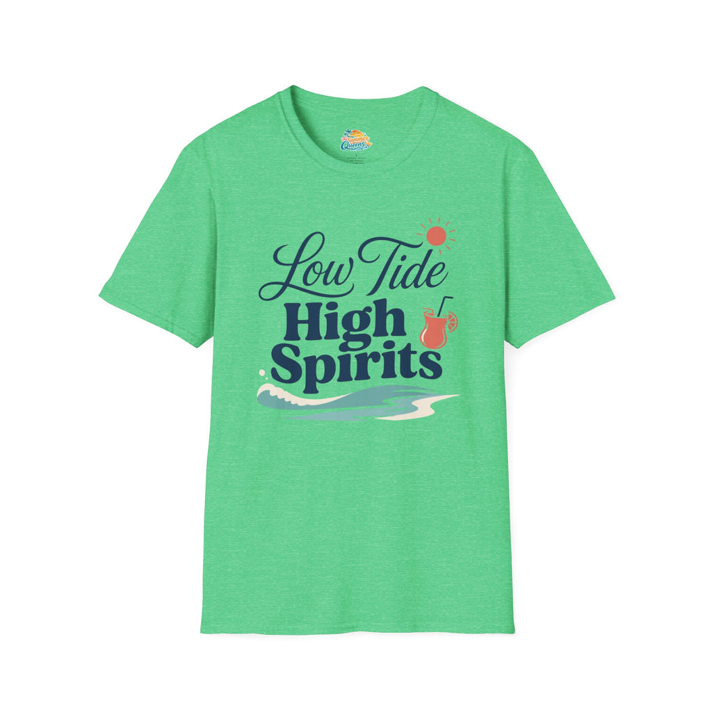 Low Tide, High Spirits Beach T-Shirt