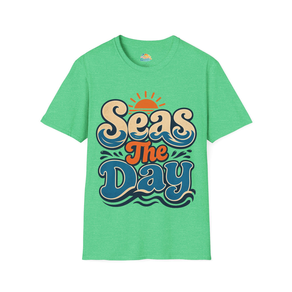 Seas The Day Graphic T-Shirt — Retro Beach Surf Tee