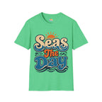 Seas The Day Graphic T-Shirt — Retro Beach Surf Tee