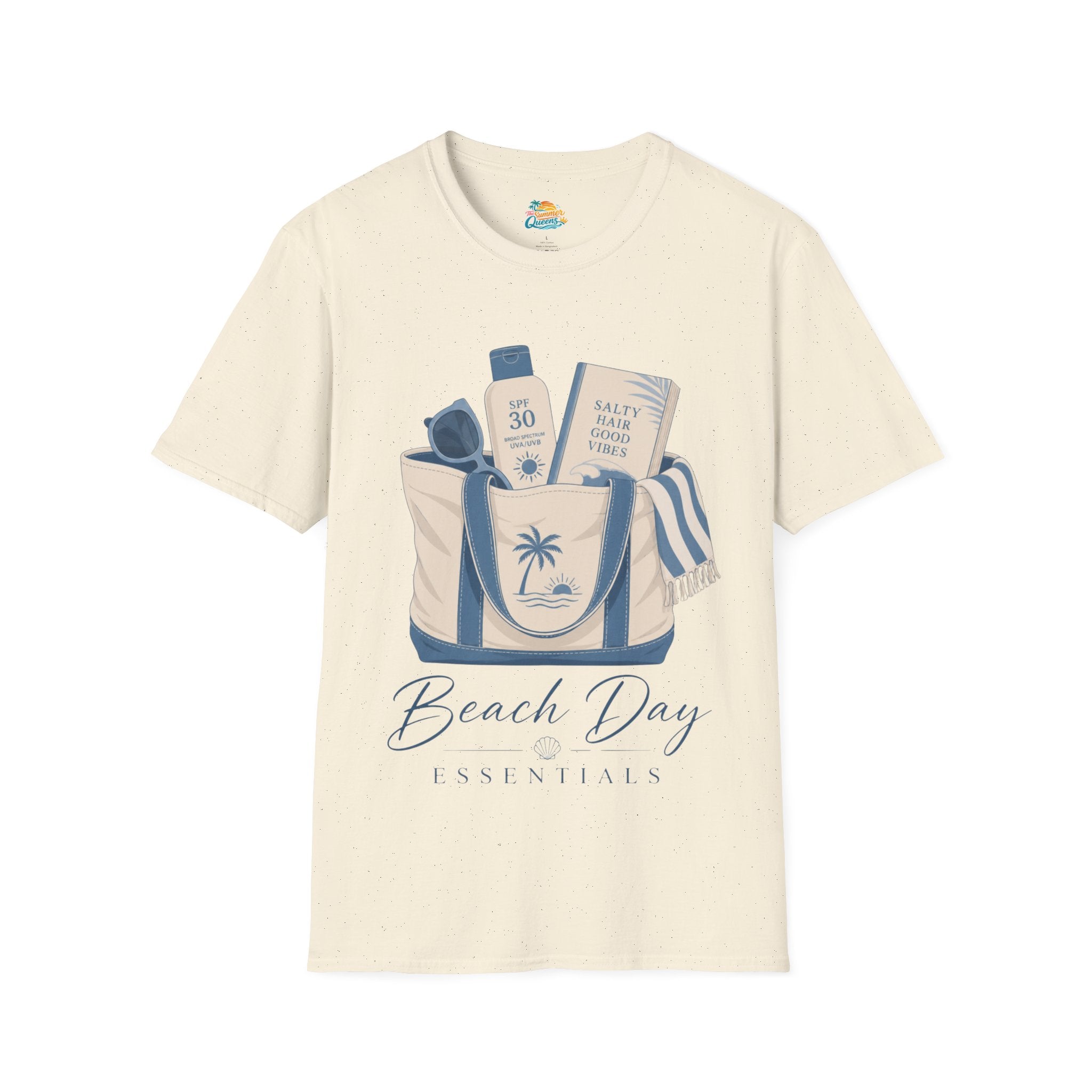 Beach Day Essentials T-Shirt — Summer Tote Graphic Tee