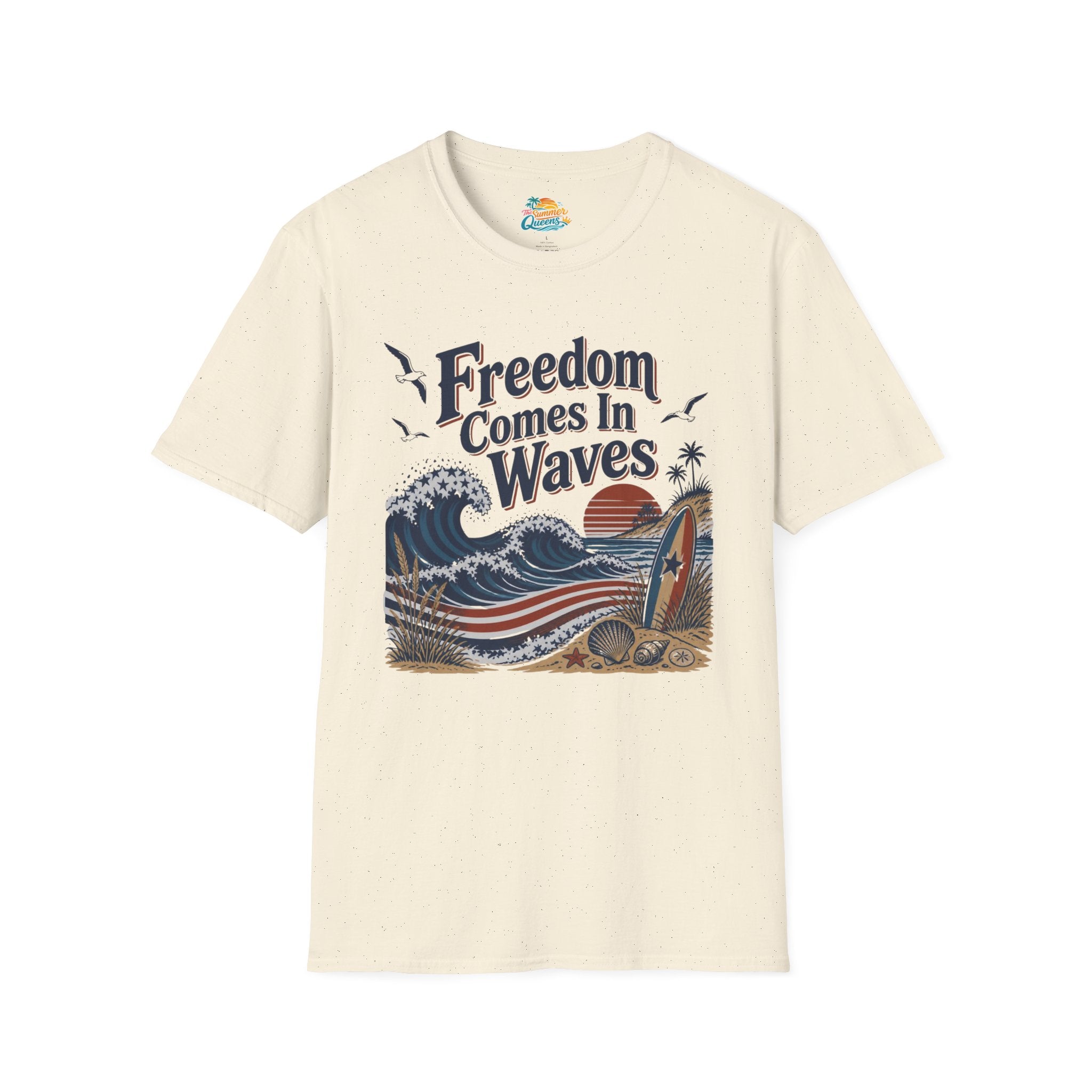 Freedom Comes In Waves T-Shirt