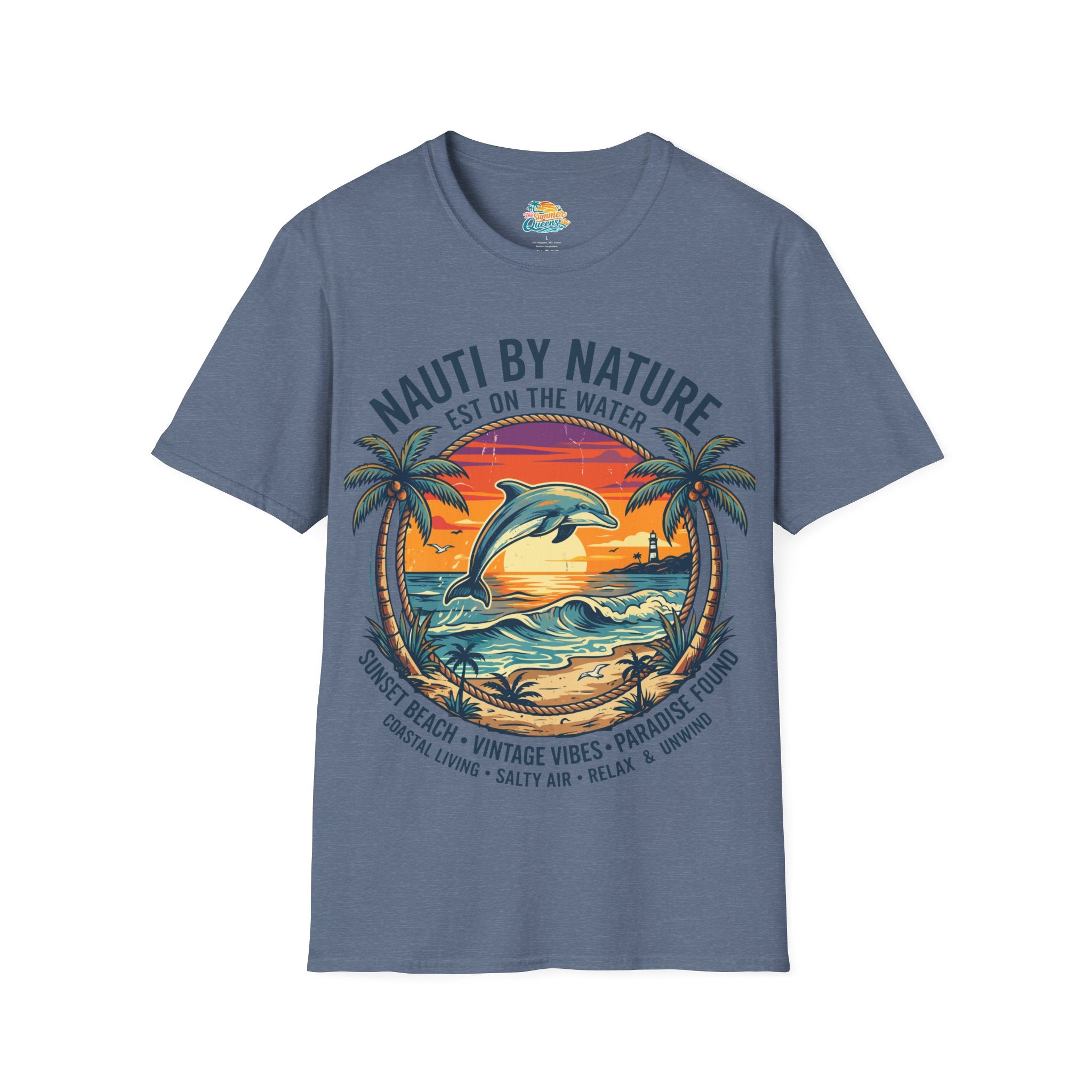 Nauti By Nature EST On The Water - Dolphin Sunset T-Shirt