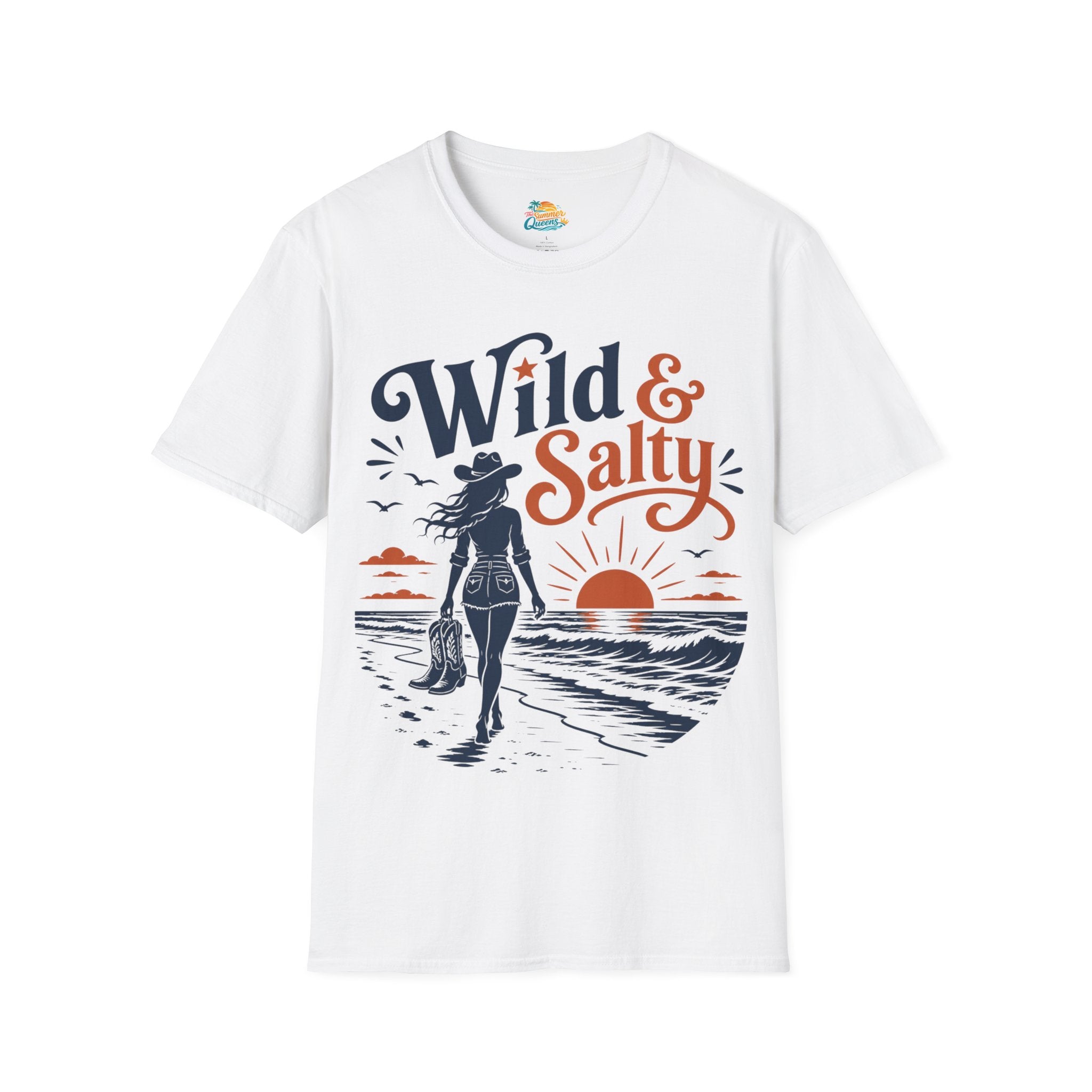 Wild & Salty Beach T-Shirt — Sunset Coastal Graphic Tee