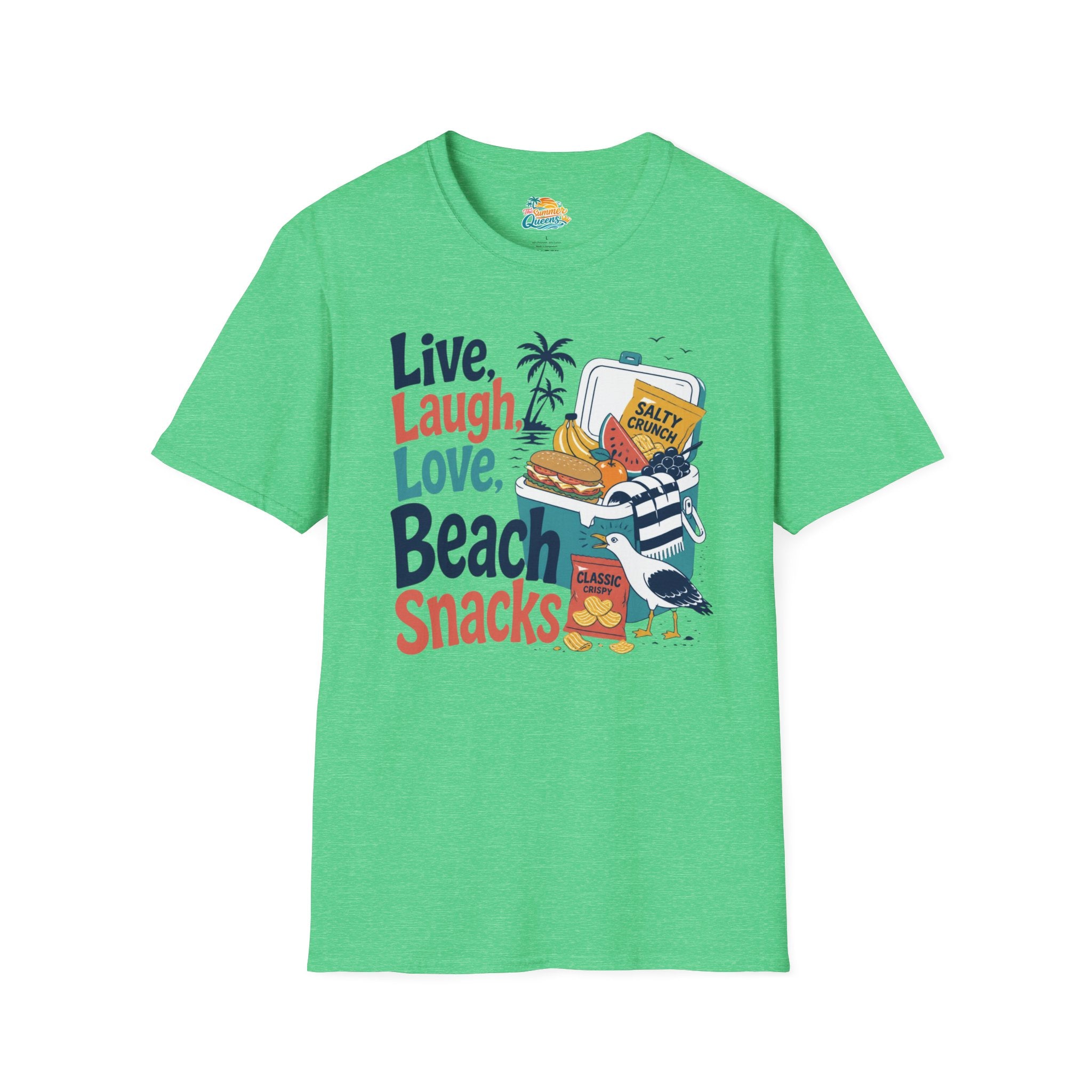 Live, Laugh, Love, Beach Snacks T-Shirt